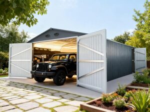 Image 1 of 20x13 metal garage shed worth buying