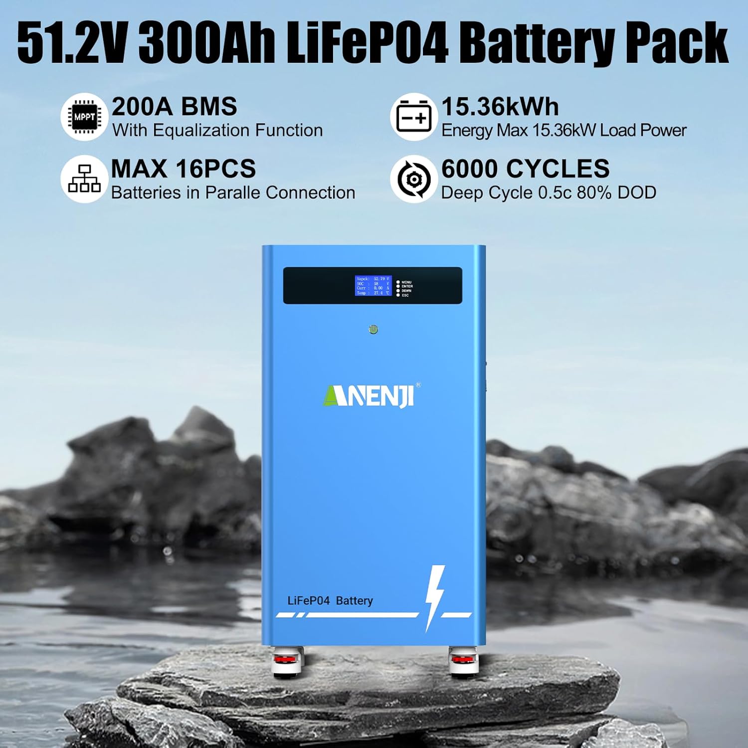 ANENJI 51.2V 314Ah battery worth it,ANENJI 51.2V 314Ah pros cons,best 48V lithium battery for solar,ANENJI battery vs PylonTech,should I buy ANENJI 314Ah,51.2V 300Ah battery for home energy unboxing and complete package contents