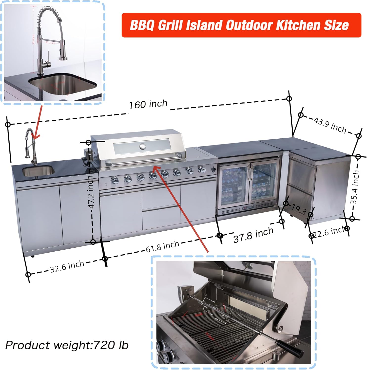Alimtois grill island worth buying,Alimtois grill island pros cons,best outdoor kitchen island for backyard,Alimtois 160 inch grill worth it,should I buy an Alimtois grill island,complete outdoor kitchen station for home unboxing and complete package contents