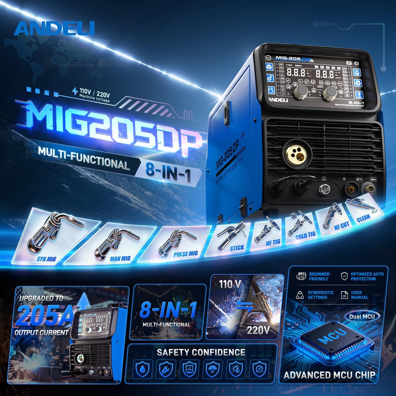 Andeli MIG-205DP worth buying,should I buy Andeli MIG-205DP,Andeli MIG-205DP pros cons,best multiprocess welder for auto repair,Andeli MIG-205DP vs alternatives,Andeli welder honest assessment unboxing and complete package contents