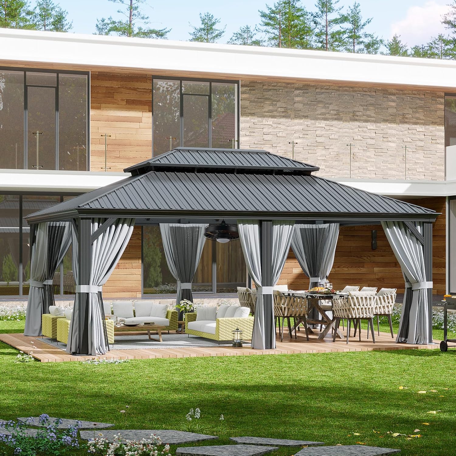 Image 1 of Aoxun hardtop gazebo worth it