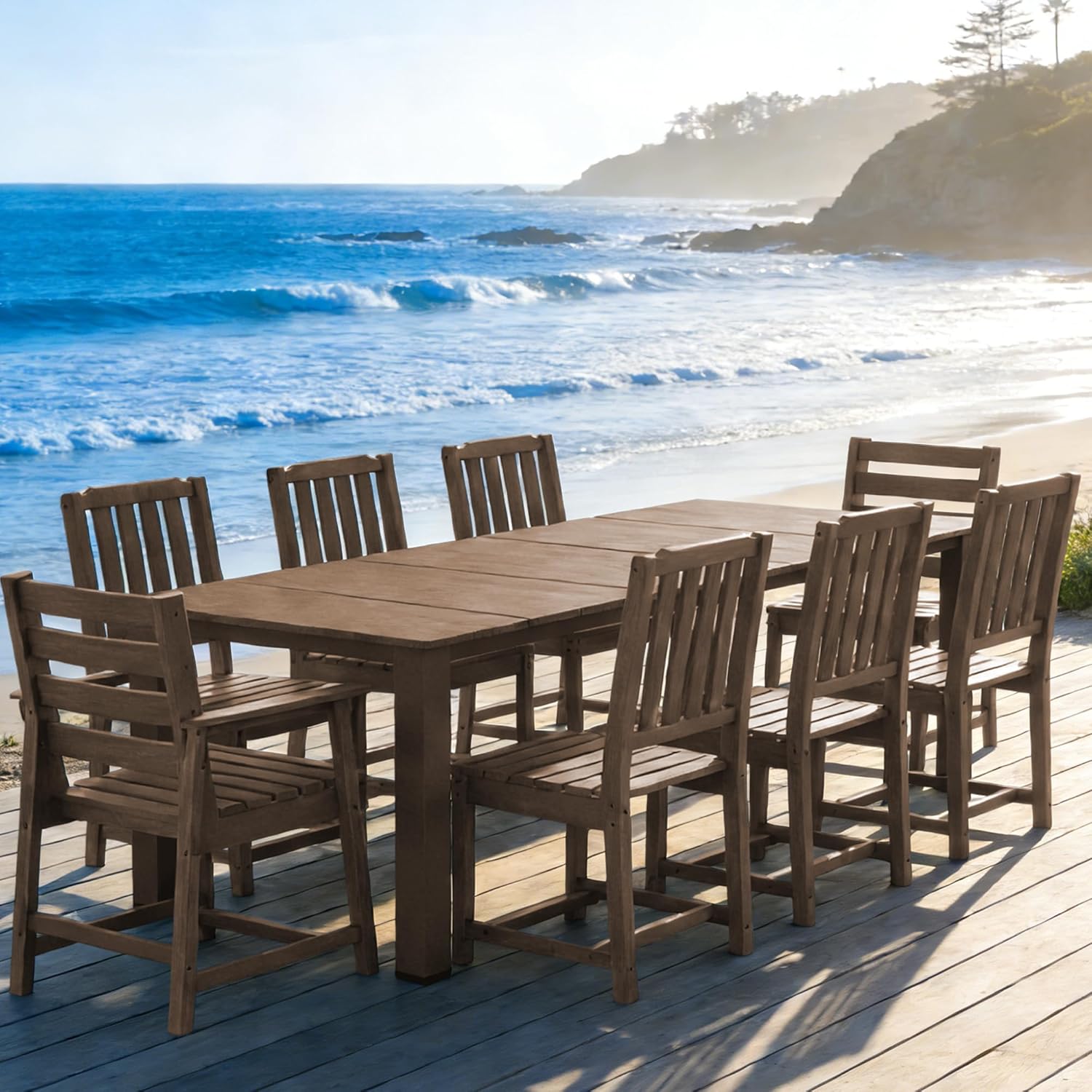 Image 1 of Ayge 9-piece outdoor dining set