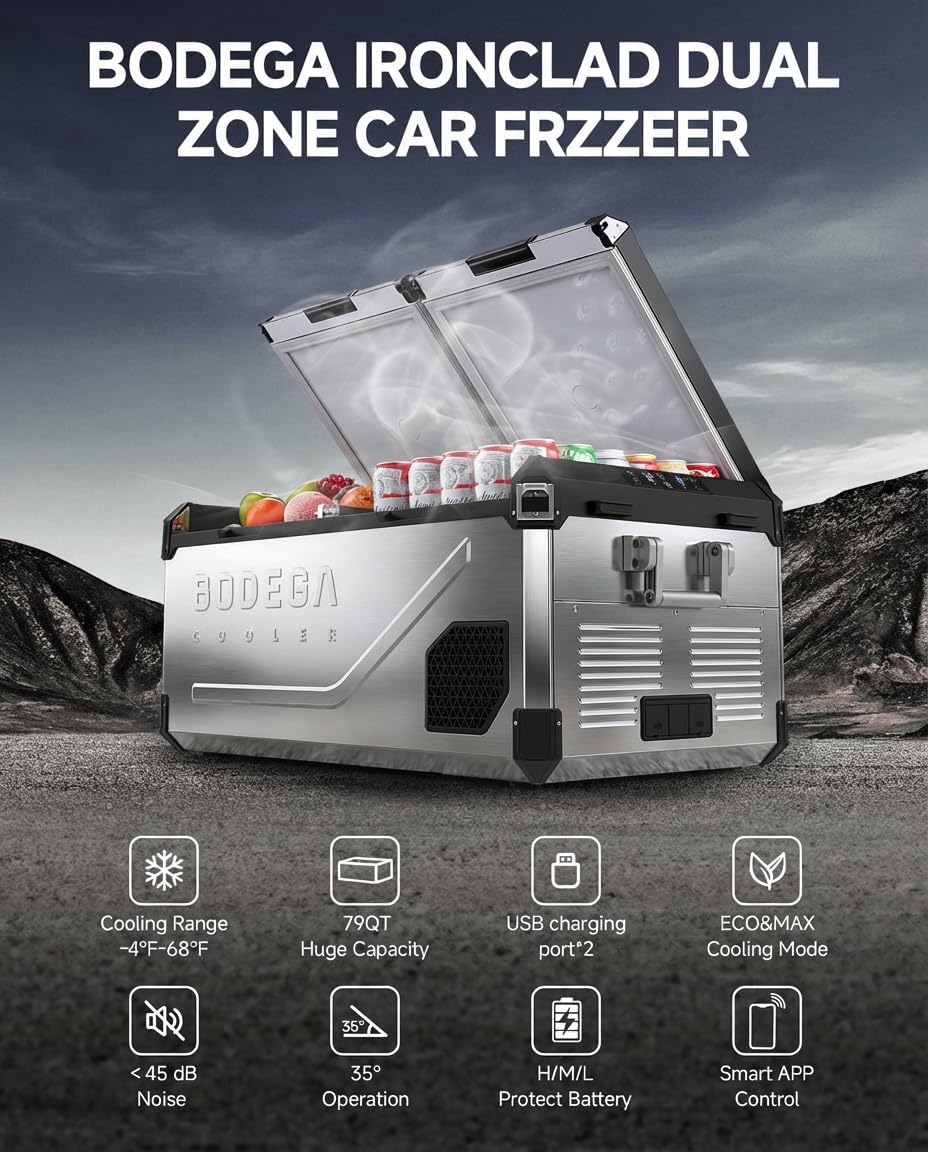 BODEGACOOLER 75L car fridge worth it,should I buy BODEGACOOLER car fridge,BODEGACOOLER 75L vs alternatives,BODEGACOOLER car fridge pros cons,best dual zone car refrigerator,BODEGACOOLER 79 quart honest performance testing and real-world results