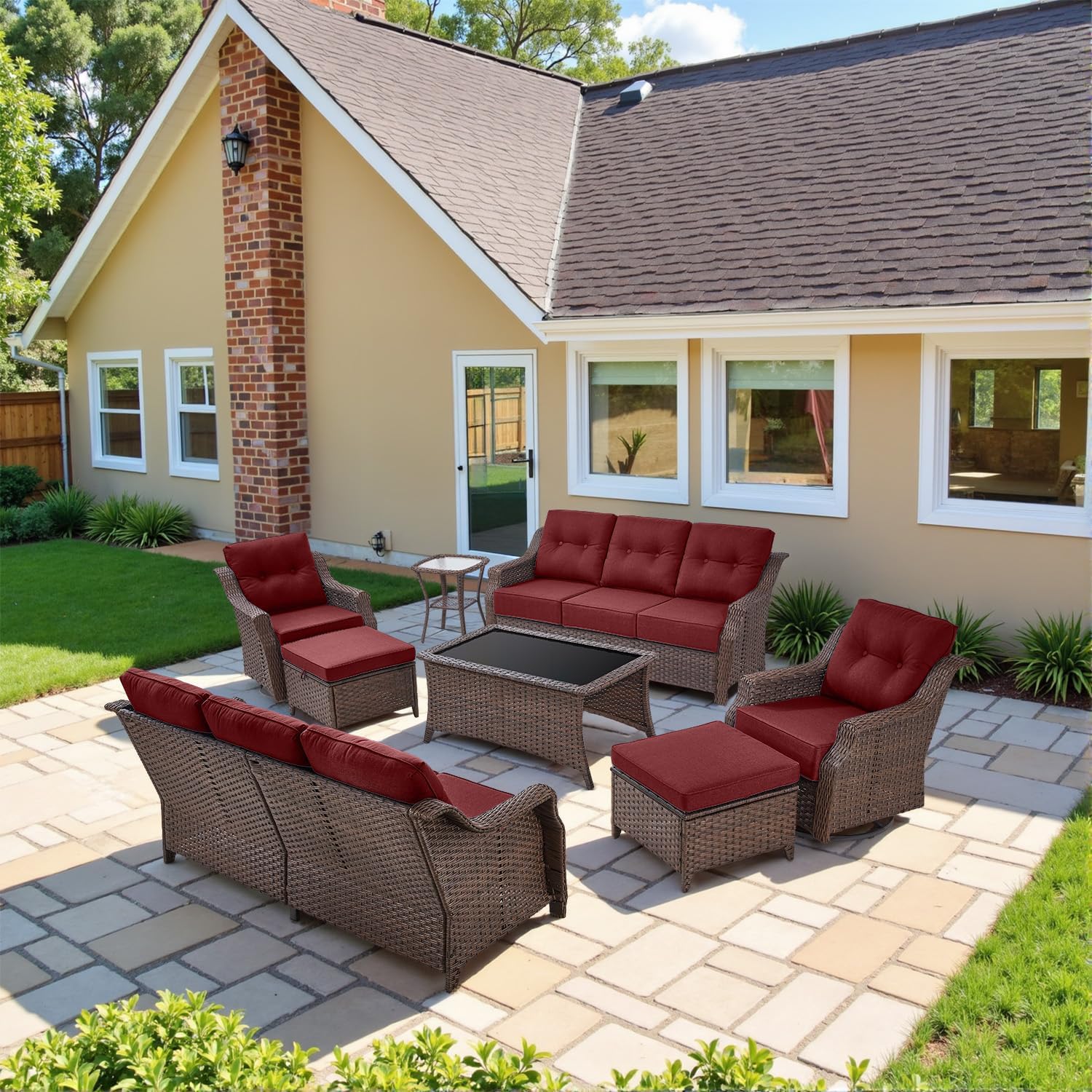 Image 1 of Belord 8 piece patio conversation set