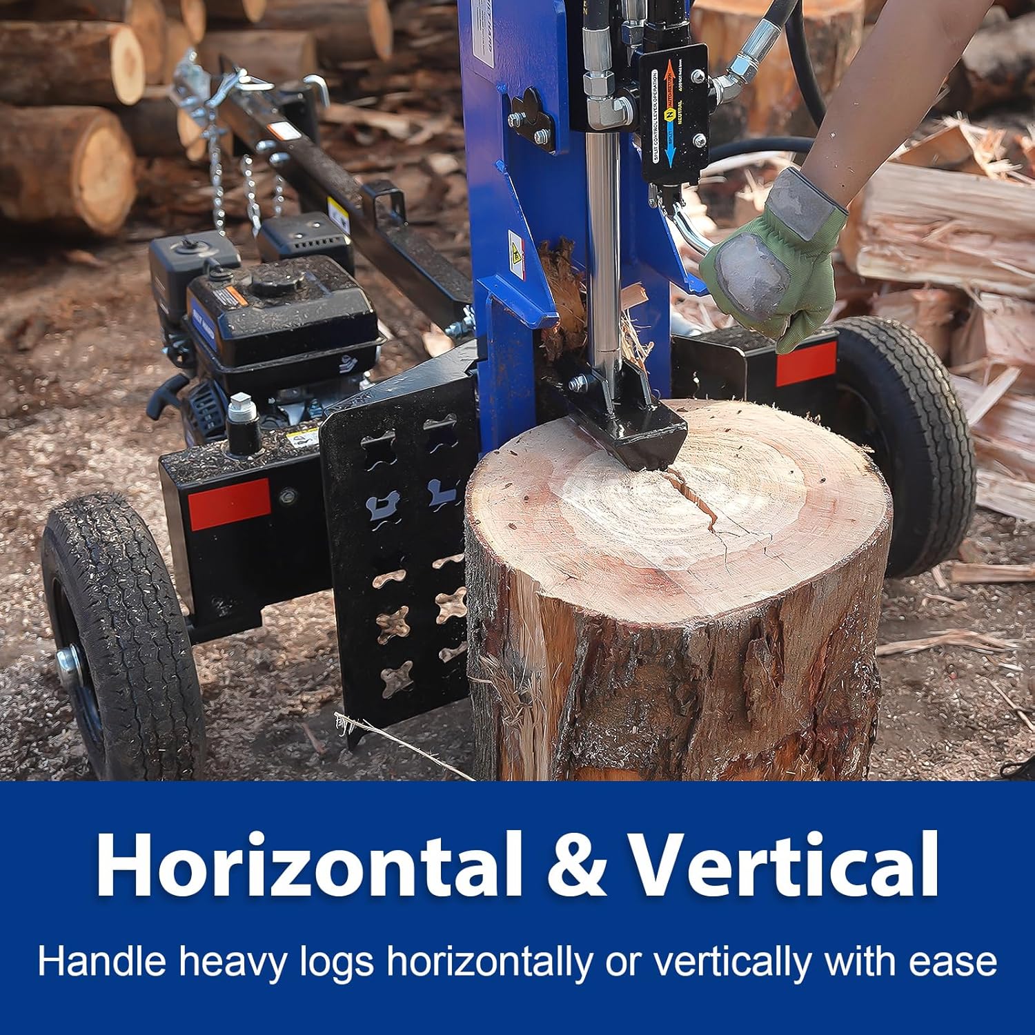 Step-by-step guide for using Bilt Hard 25 ton log splitter including setup and operation tutorial