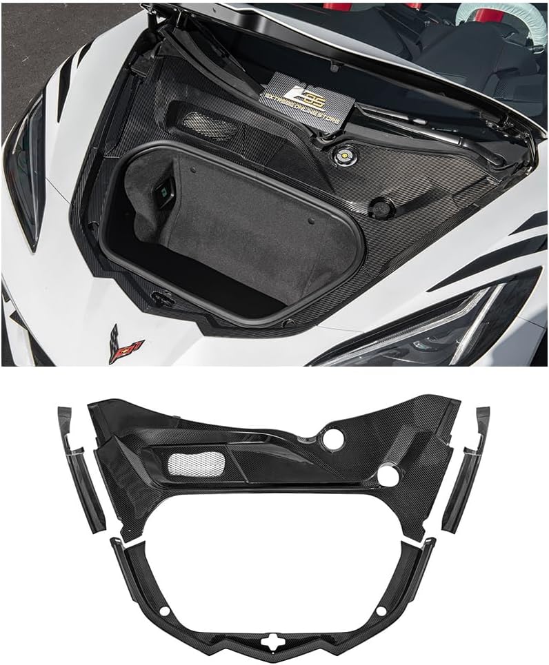 Image 1 of C8 Corvette carbon fiber frunk trim