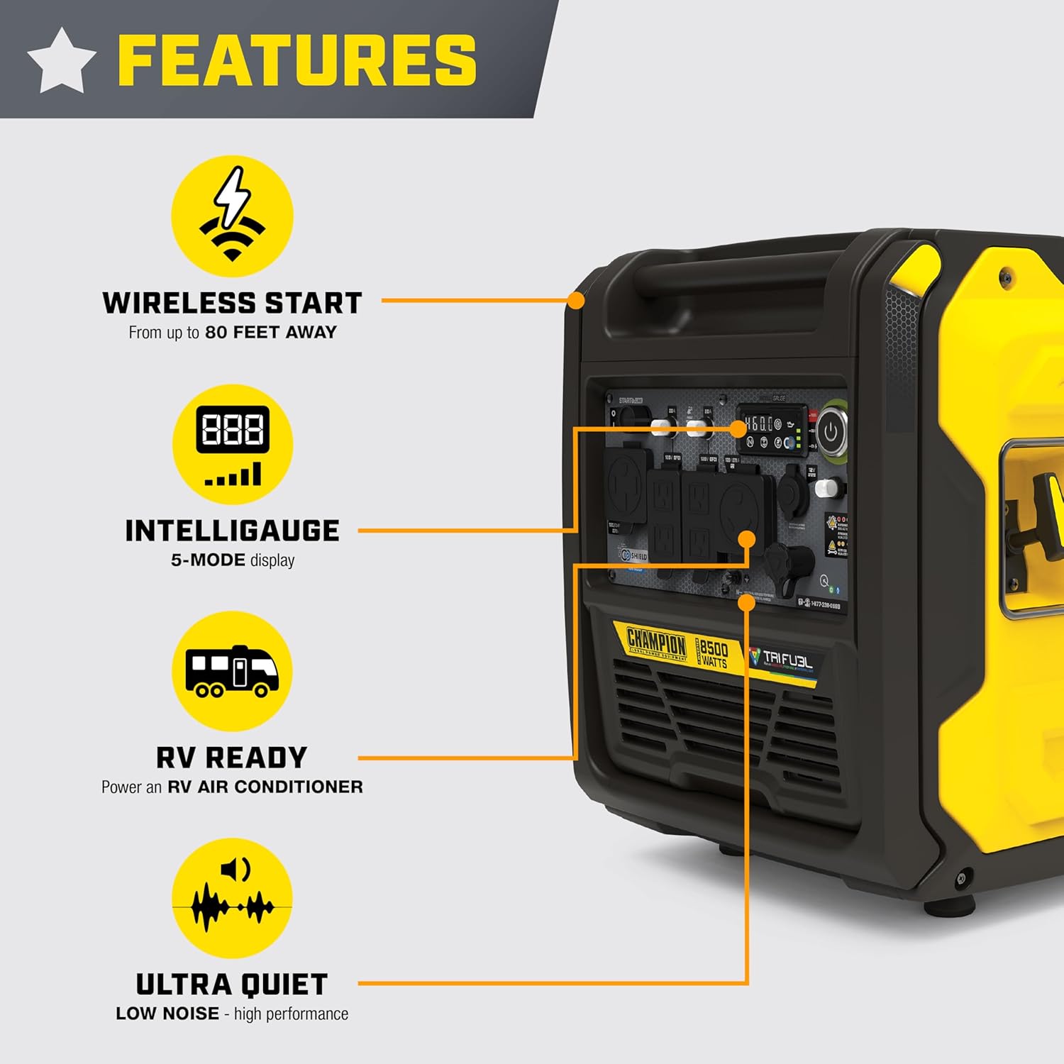 Champion 8500 watt inverter generator,Champion 8500 watt generator pros cons,Champion 8500 watt generator worth buying,best tri fuel inverter generator for RV,Champion 8500 watt generator vs alternatives,Champion 8500 watt generator quiet performance testing and real-world results
