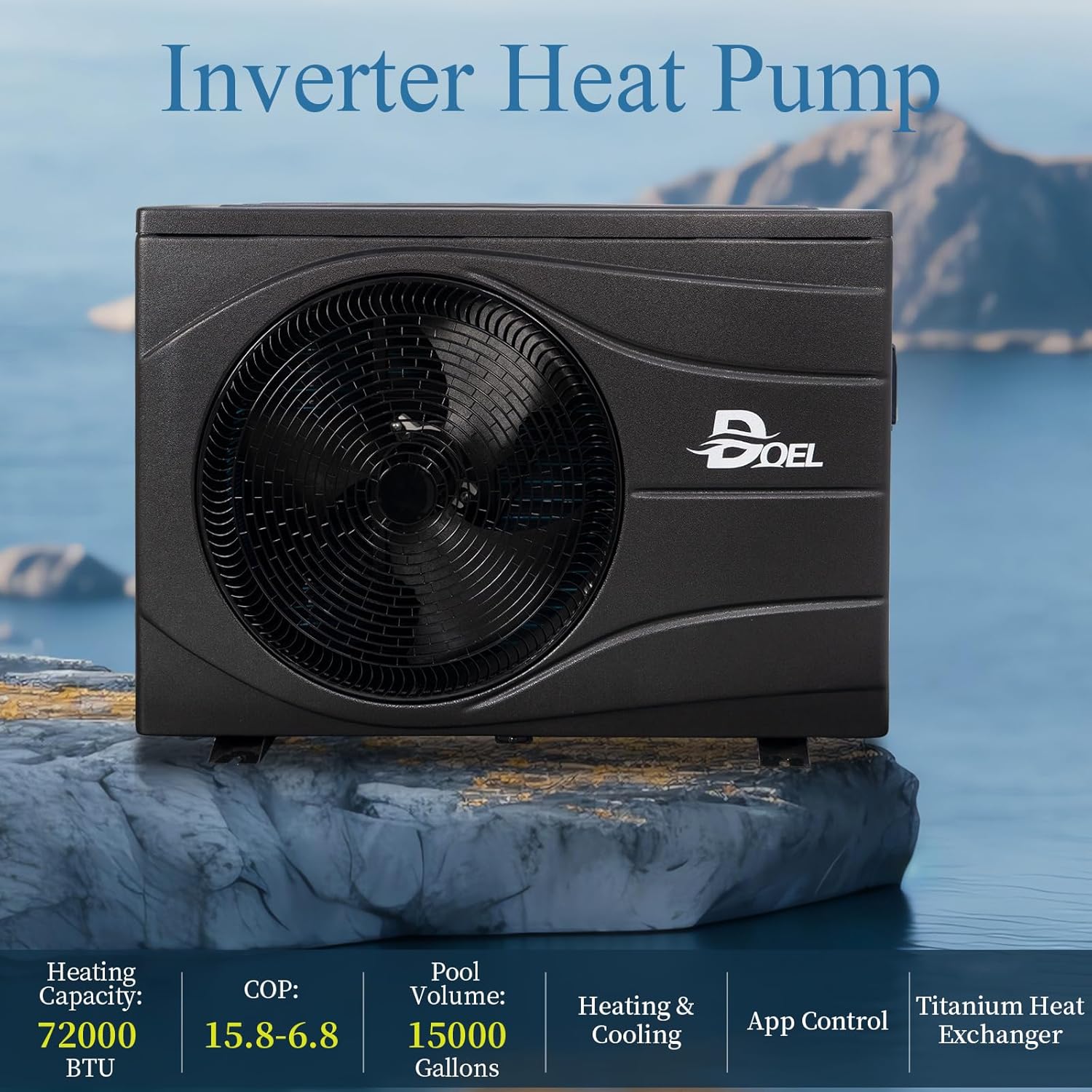 DOEL 72000 BTU pool heat pump,should I buy DOEL heat pump,DOEL heat pump vs alternatives,DOEL heat pump pros cons,best pool heat pump for 15000 gallons,DOEL inverter heat pump worth buying unboxing and complete package contents