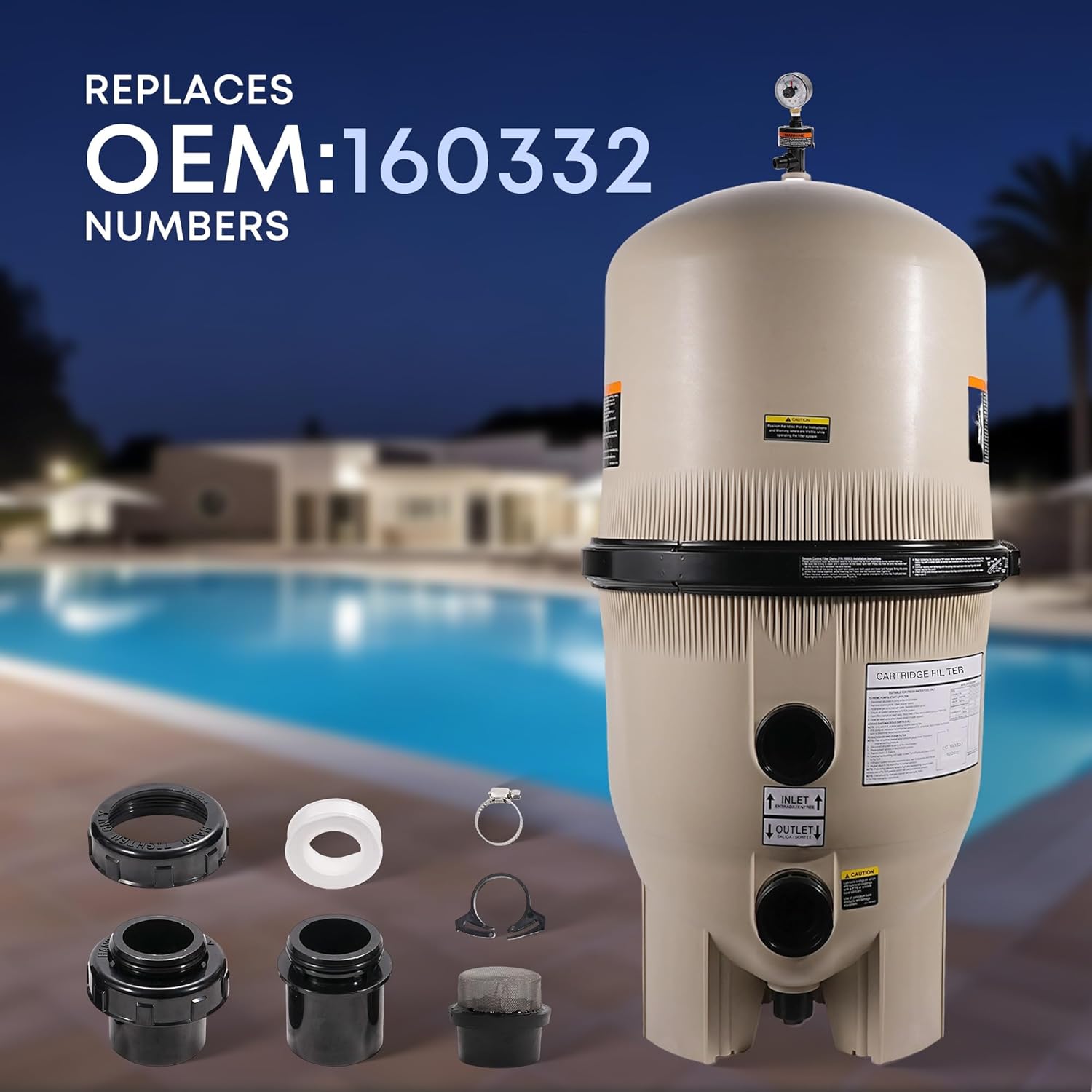 EC-160332 pool filter worth buying,should I buy EC-160332 pool filter,EC-160332 pool filter pros cons,EC-160332 vs Pentair 160332,best cartridge pool filter for clear water,EC-160332 pool filter worth it unboxing and complete package contents