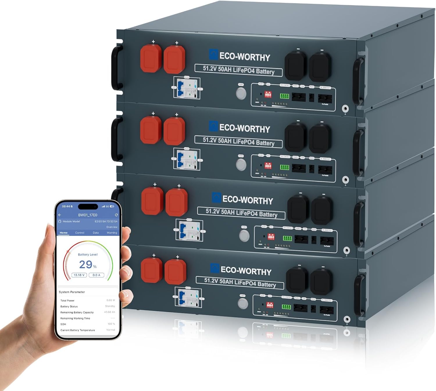 Image 1 of ECO-WORTHY 48V server rack battery worth it