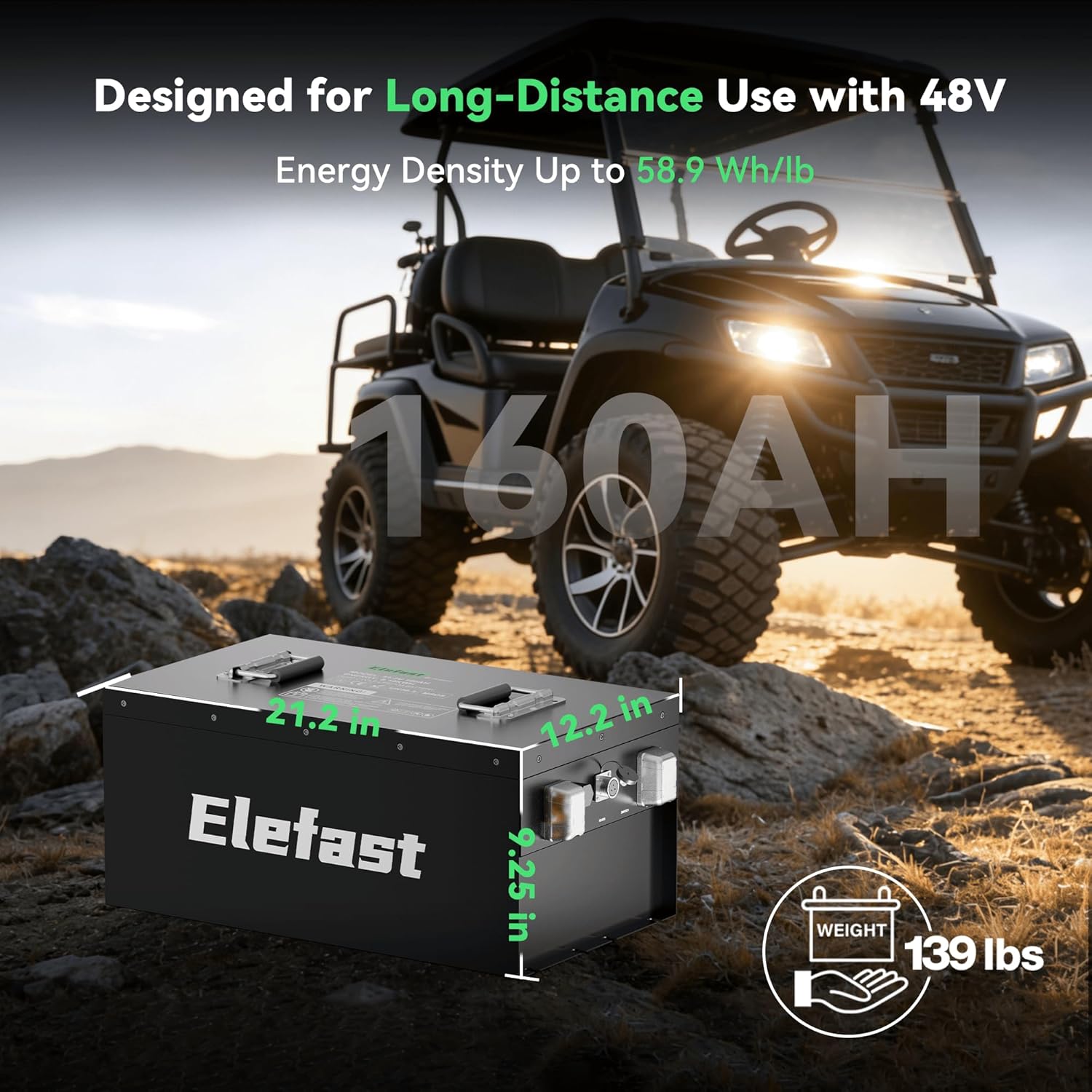 Elefast 48V 160AH lithium battery worth it,should I buy Elefast 48V battery,Elefast 48V vs other golf cart batteries,Elefast 160AH battery pros cons,best 48V lithium battery for golf cart,Elefast 160AH worth buying unboxing and complete package contents
