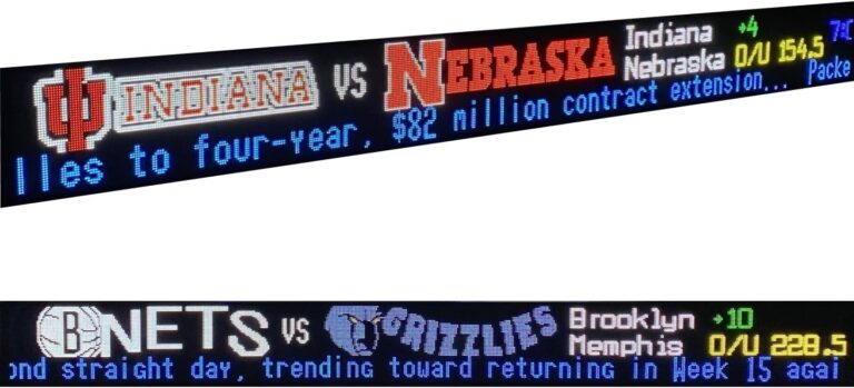 Image 1 of Franchise Double Feed LED Sports Ticker worth buying