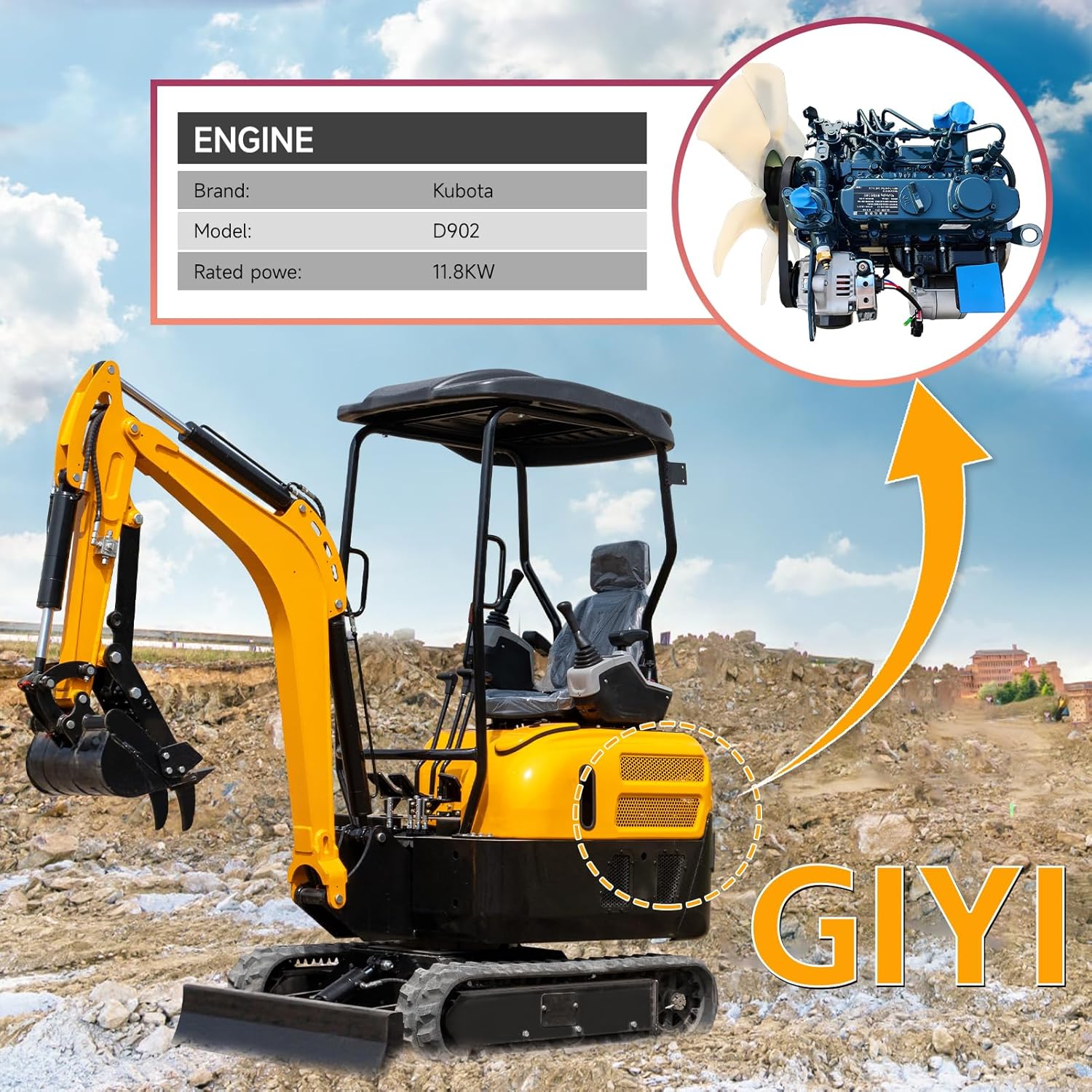 Step-by-step guide for GIYI 2-ton mini excavator worth buying,should I buy a GIYI mini excavator,GIYI HT20WJ pros cons,best mini excavator for home use,2-ton Kubota excavator worth it,compact excavator for DIY landscaping - complete tutorial