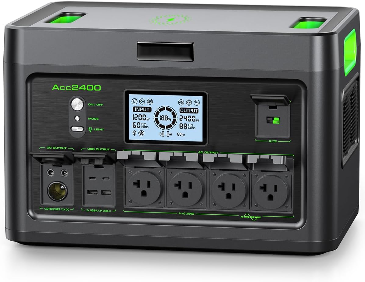 Image 1 of GRECELL 2400W solar generator worth it