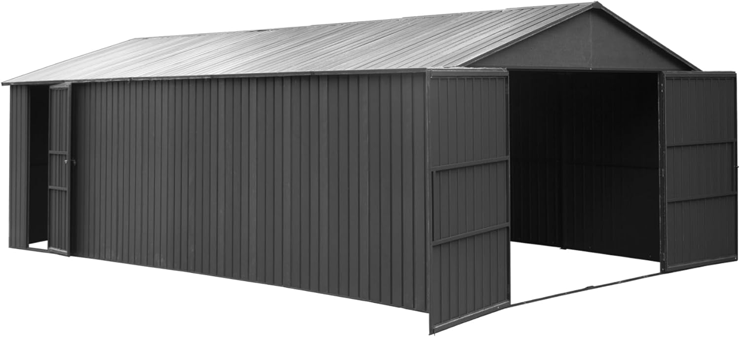 Image 1 of Gareinwuds 12x25FT metal garage shed worth it