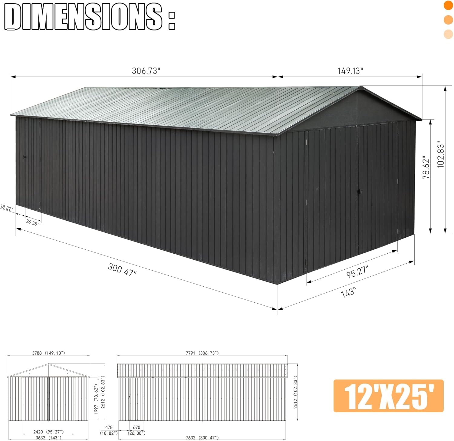 Gareinwuds 12x25FT metal garage shed worth it,Gareinwuds 12x25FT pros cons,best heavy duty metal carport for trucks,large metal storage building honest opinion,should I buy a Gareinwuds metal shed,Gareinwuds vs other metal garage kits unboxing and complete package contents