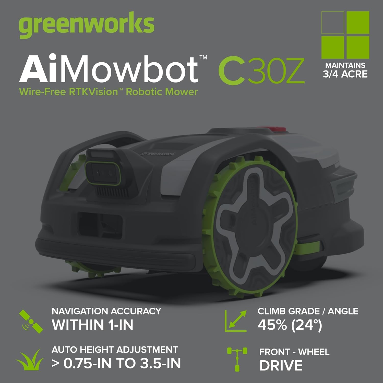 Step-by-step guide for Greenworks C30Z robotic lawn mower worth it,Greenworks C30Z vs other wire free mowers,should I buy Greenworks C30Z mower,Greenworks C30Z pros cons performance,best robotic mower for 3/4 acre yard,Greenworks C30Z RTKVision accuracy - complete tutorial