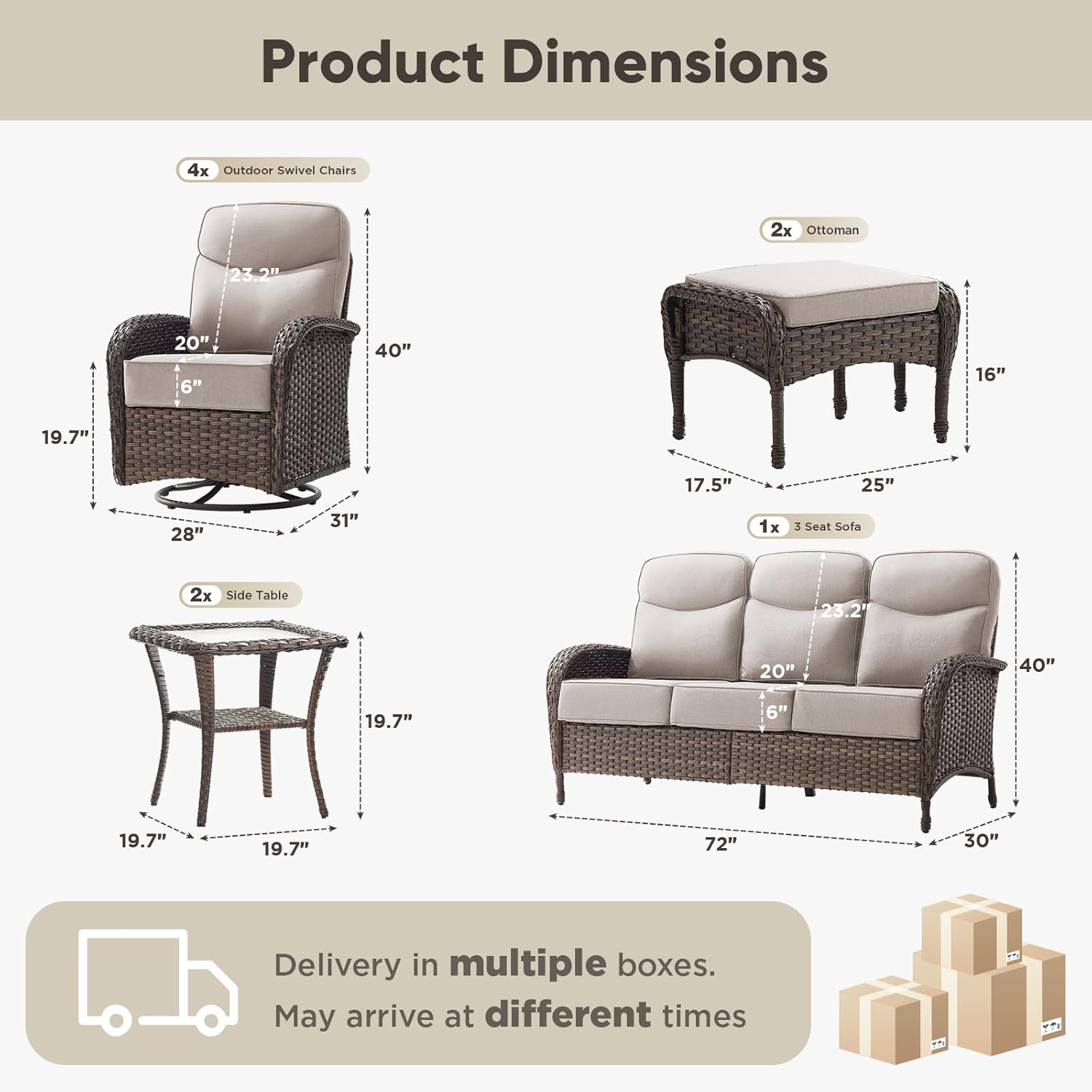 HUMMUH 9-piece patio set worth buying,swivel rocking patio set pros cons,outdoor conversation set comfort,best thick cushion patio furniture for deck,should I buy HUMMUH outdoor set,HUMMUH vs similar patio sets unboxing and complete package contents