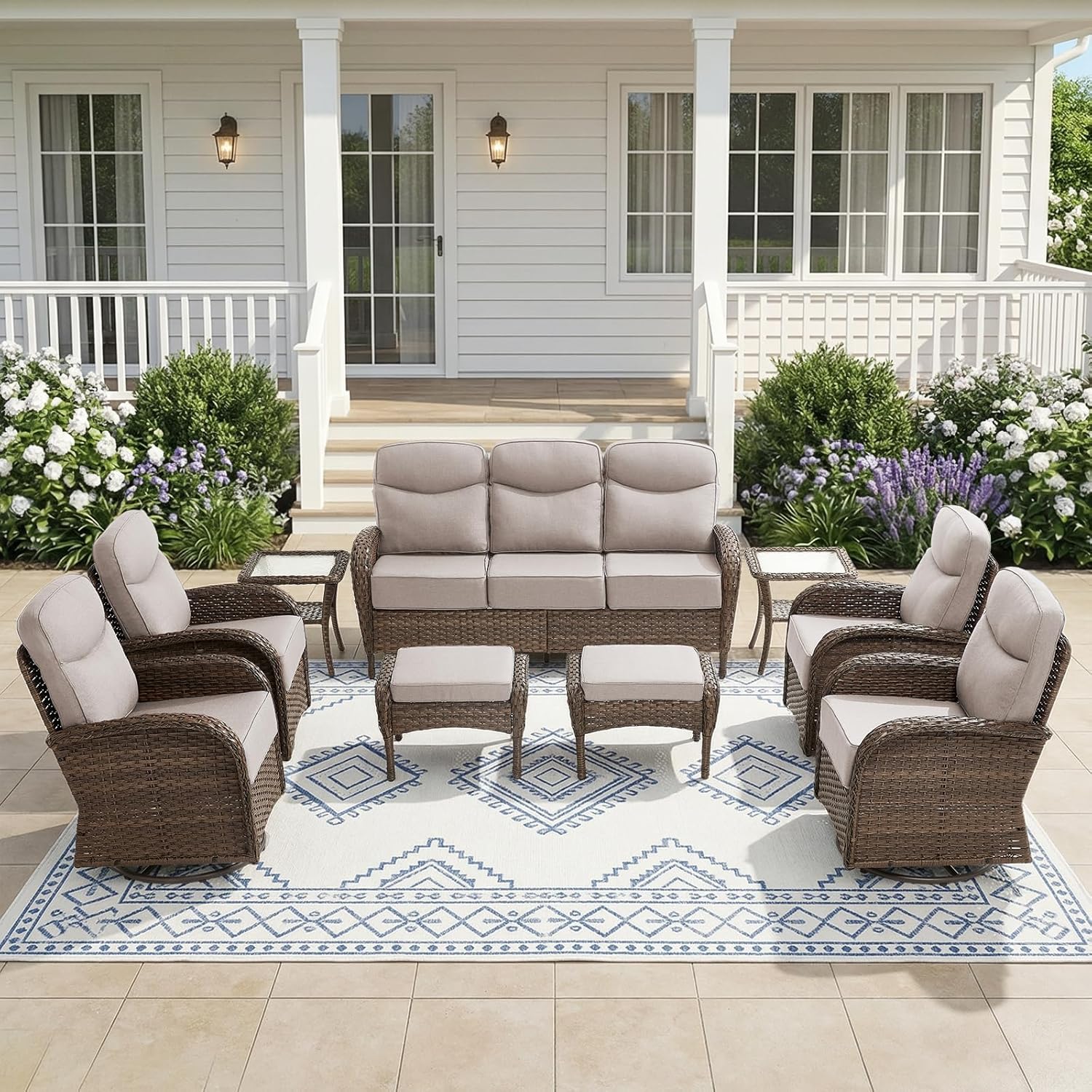Step-by-step guide for HUMMUH 9-piece patio set worth buying,swivel rocking patio set pros cons,outdoor conversation set comfort,best thick cushion patio furniture for deck,should I buy HUMMUH outdoor set,HUMMUH vs similar patio sets - complete tutorial