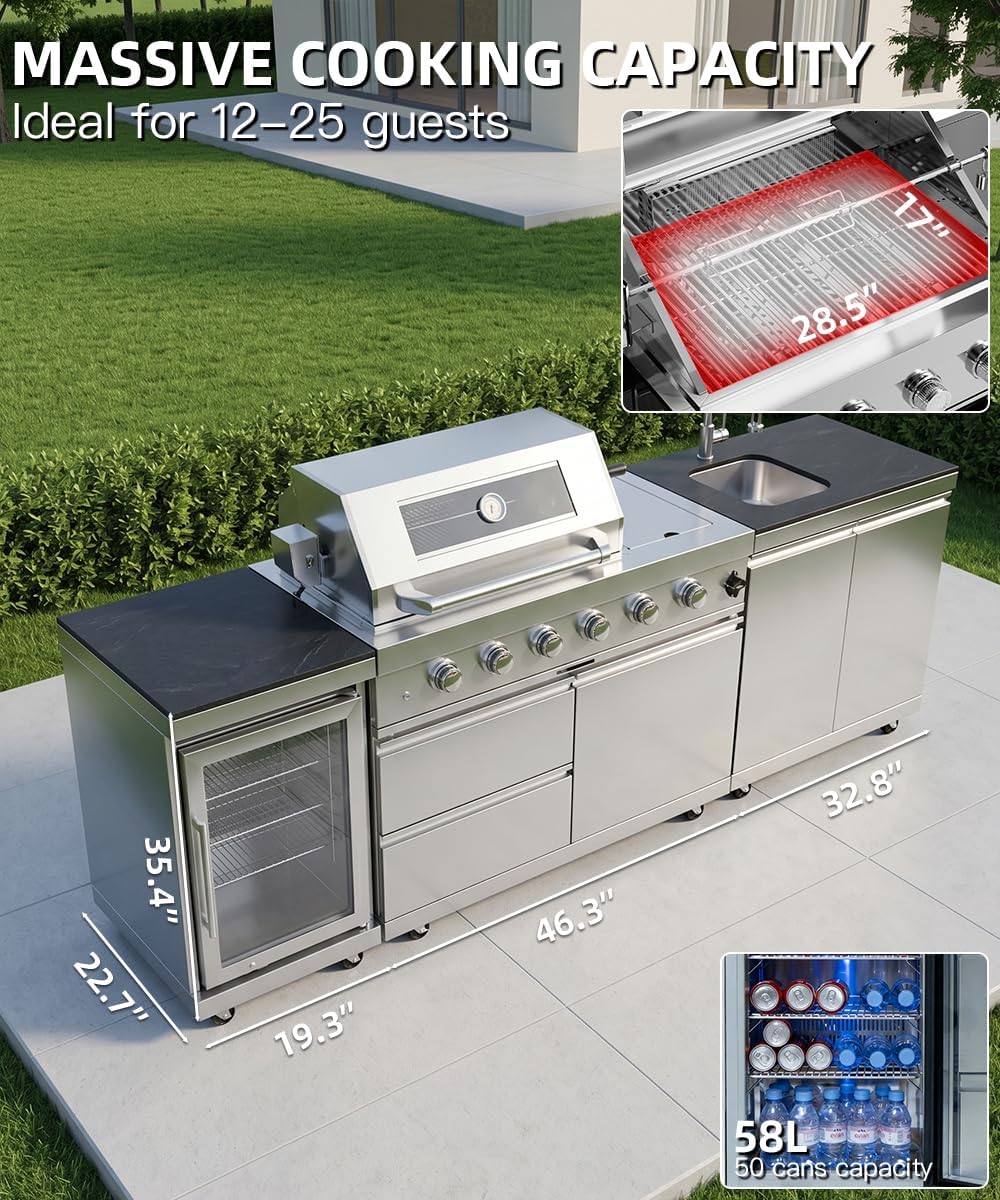 Keainvren outdoor kitchen island worth it,Keainvren outdoor kitchen pros cons,best outdoor kitchen island for backyard,outdoor kitchen island with fridge worth buying,Keainvren vs other outdoor kitchens,should I buy an outdoor kitchen island unboxing and complete package contents