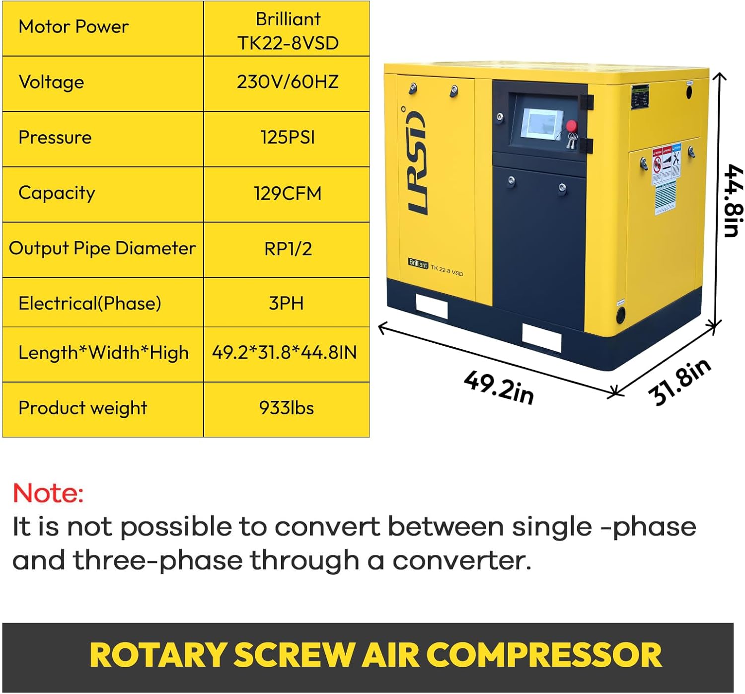 LRSD TK22-8 air compressor worth it,should I buy LRSD TK22-8,LRSD TK22-8 pros cons,best rotary screw compressor for automotive shop,LRSD TK22-8 vs alternatives,LRSD TK22-8 honest assessment unboxing and complete package contents
