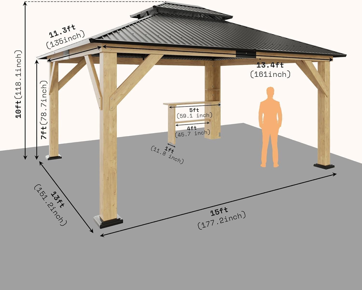 LUXOAK 13x15 wood gazebo buy,should I buy LUXOAK wood gazebo,LUXOAK 13x15 gazebo vs alternatives,LUXOAK wood gazebo pros cons,best wood gazebo for backyard,LUXOAK gazebo worth buying unboxing and complete package contents