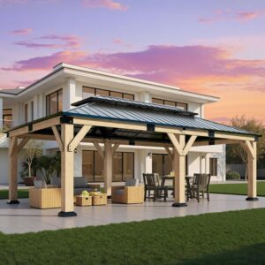 Image 1 of LUXOAK wood gazebo 12x20ft