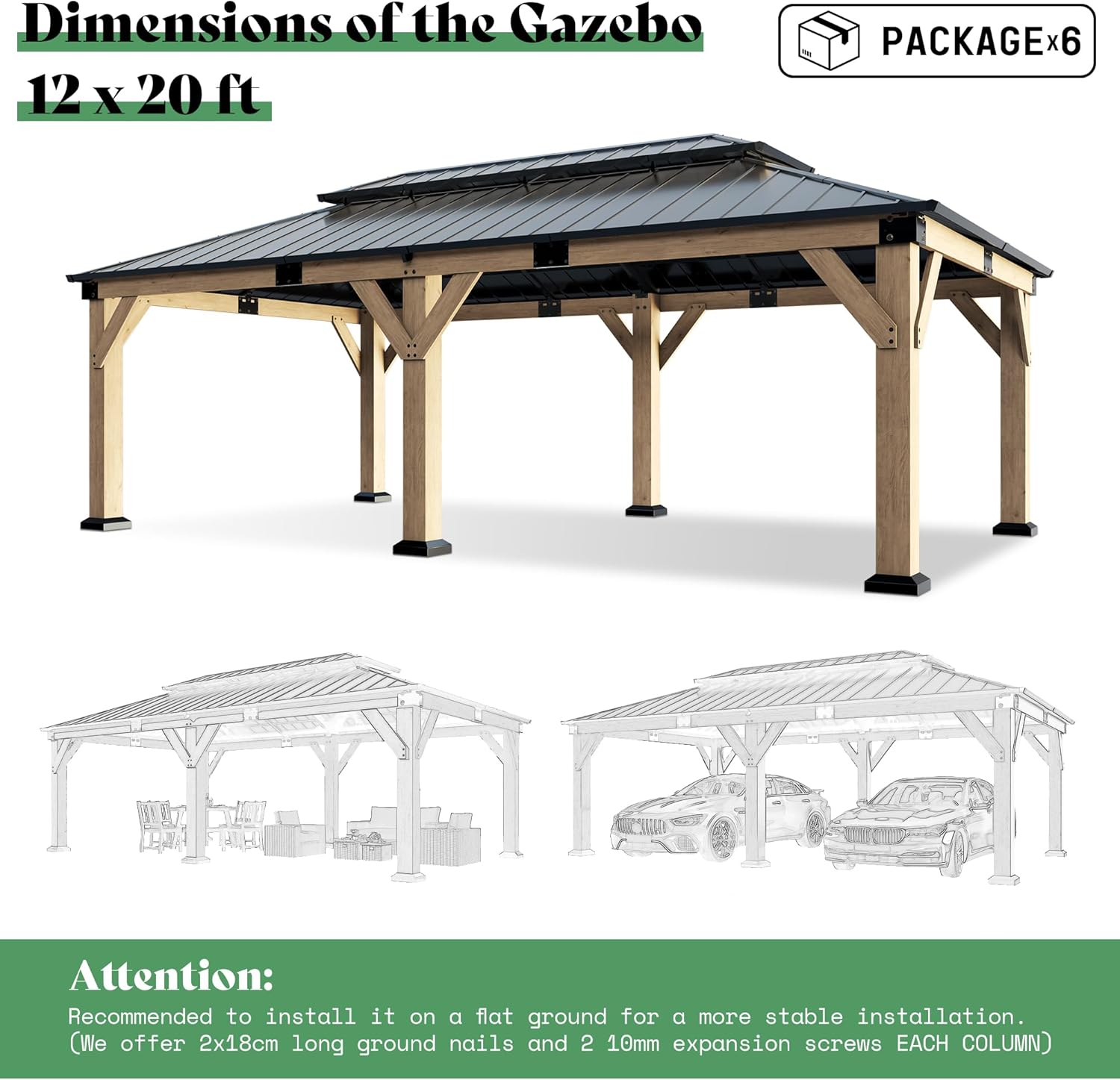 LUXOAK wood gazebo 12x20ft,best wood gazebo for backyard,LUXOAK gazebo pros and cons,hardtop gazebo vs soft top,should I buy LUXOAK gazebo,12x20ft outdoor pergola worth it unboxing and complete package contents