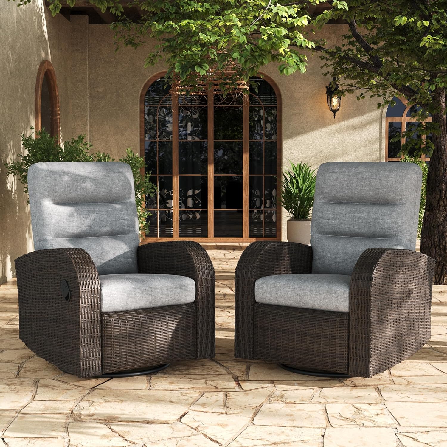 Image 1 of LayinSun outdoor swivel glider recliner