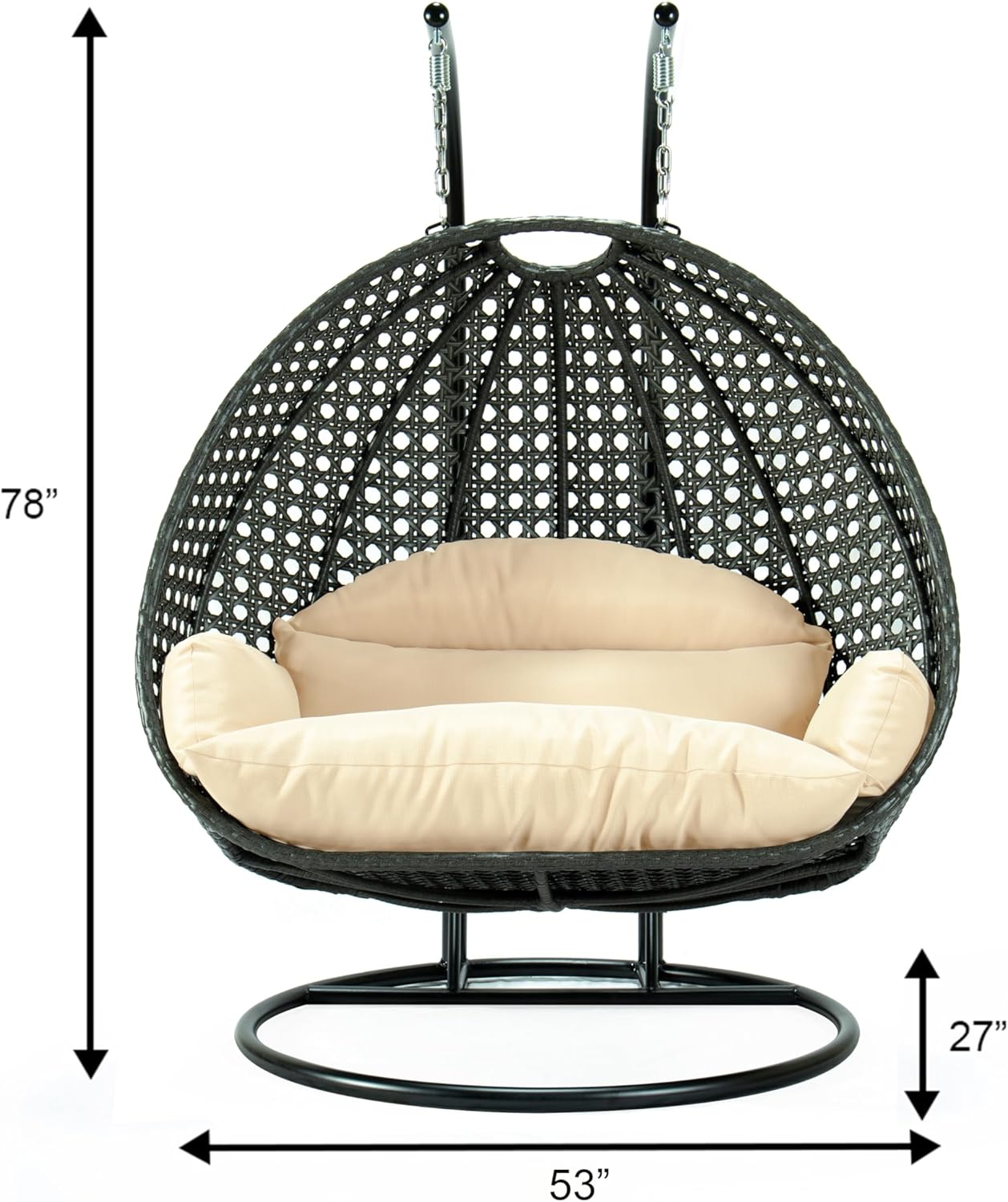 LeisureMod 2 person hanging egg chair worth buying,best outdoor swing chair for two,LeisureMod egg chair pros cons,hanging egg chair for porch vs alternatives,can two people sit in hanging egg chair,heavy duty egg chair with stand unboxing and complete package contents