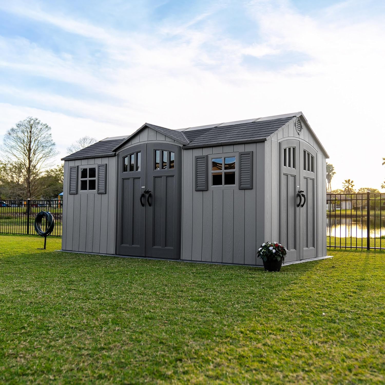 Lifetime Dual Entry Shed worth buying,should I buy a Lifetime shed,Lifetime 15x8 shed pros cons,best outdoor storage shed for backyard,Lifetime shed vs other brands,is the Lifetime steel-reinforced shed good unboxing and complete package contents