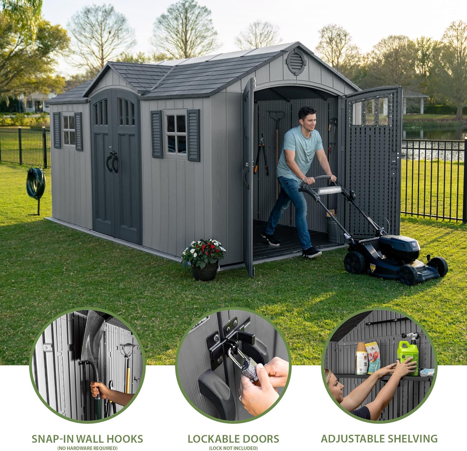Lifetime Dual Entry Shed worth buying,should I buy a Lifetime shed,Lifetime 15x8 shed pros cons,best outdoor storage shed for backyard,Lifetime shed vs other brands,is the Lifetime steel-reinforced shed good performance testing and real-world results