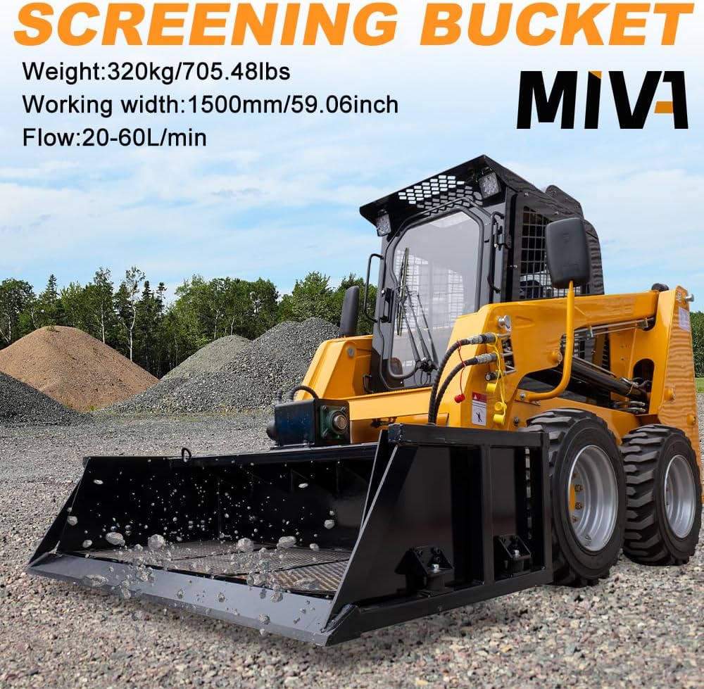 MIVA skid steer screening bucket worth it,should I buy MIVA screening bucket,MIVA vs other sifting buckets,MIVA screening bucket pros cons,best skid steer attachment for topsoil,MIVA 1500mm bucket honest performance testing and real-world results