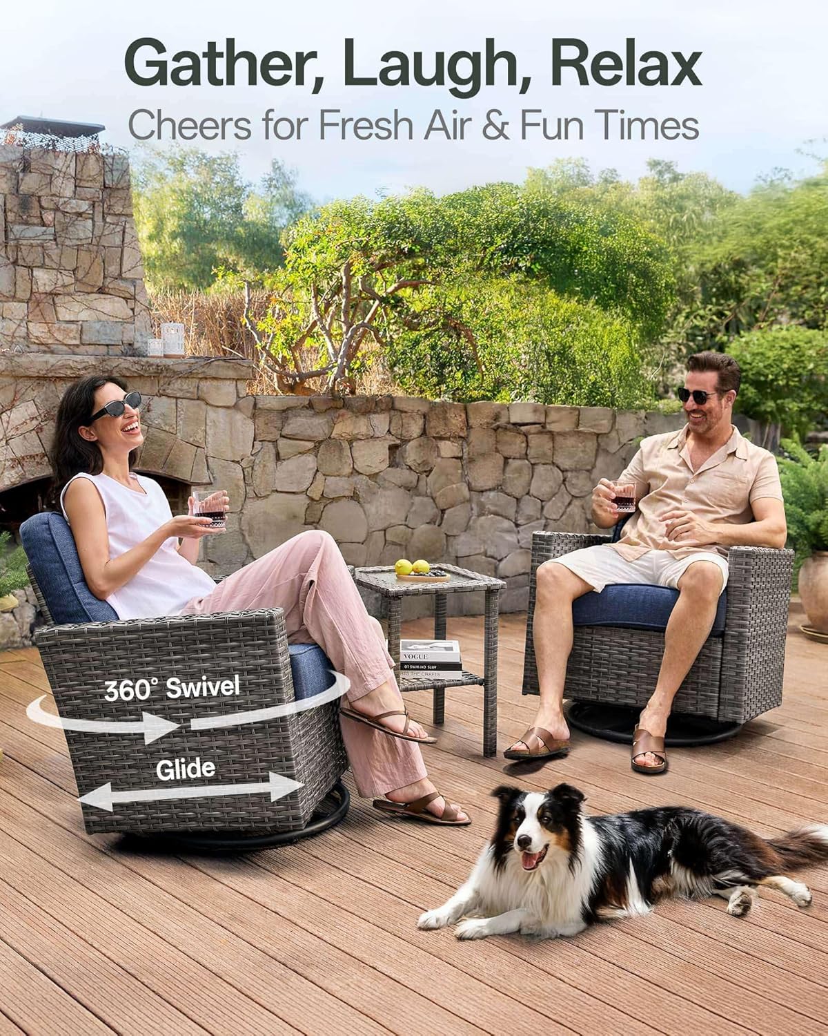 nusbay patio furniture set blue, buy nusbay 7 piece patio set, nusbay outdoor furniture pros cons, best wicker conversation set for deck, nusbay swivel rocker chairs worth it, patio furniture with thick cushions blue unboxing and complete package contents