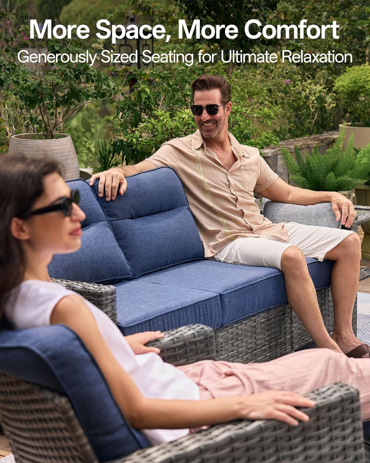 nusbay patio furniture set blue, buy nusbay 7 piece patio set, nusbay outdoor furniture pros cons, best wicker conversation set for deck, nusbay swivel rocker chairs worth it, patio furniture with thick cushions blue performance testing and real-world results