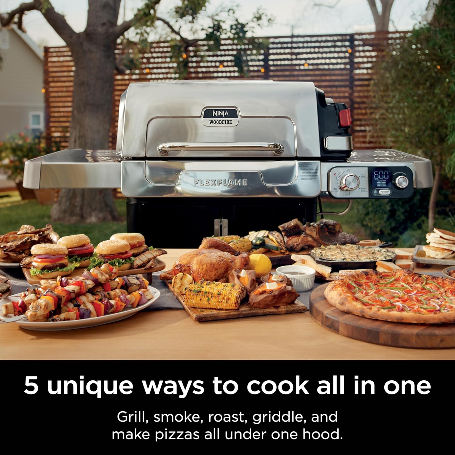 Ninja FlexFlame outdoor cooking system,best 5 in 1 grill smoker for car camping,should I buy Ninja FlexFlame,Ninja FlexFlame vs Weber Genesis,Ninja FlexFlame pros cons,Ninja FlexFlame worth buying unboxing and complete package contents