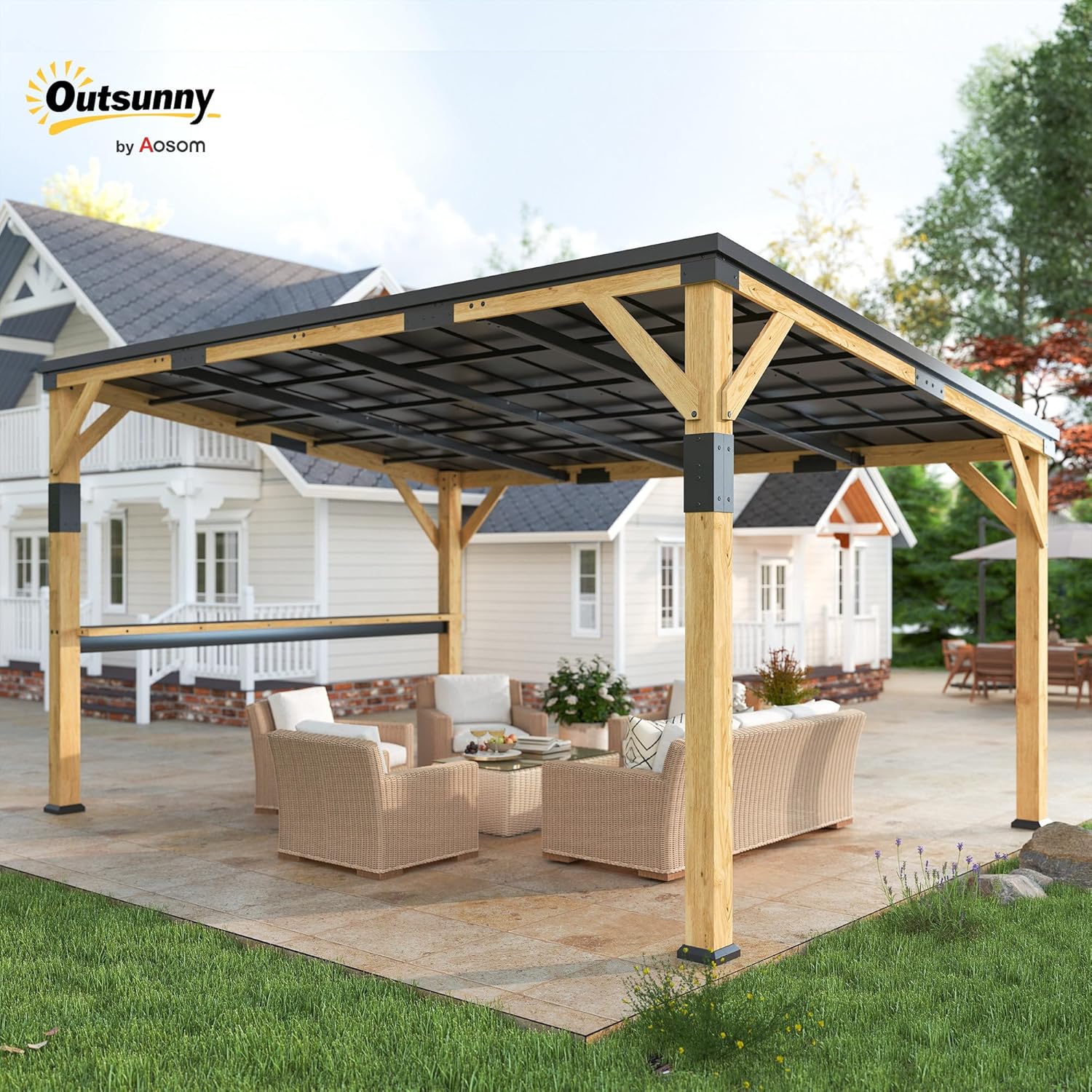 Outsunny 10x14 wooden gazebo hardtop,best wooden pergola for backyard,Outsunny gazebo vs hardtop pergola,Outsunny pergola pros cons,Outsunny gazebo assembly tips,Outsunny 10x14 pergola worth buying unboxing and complete package contents