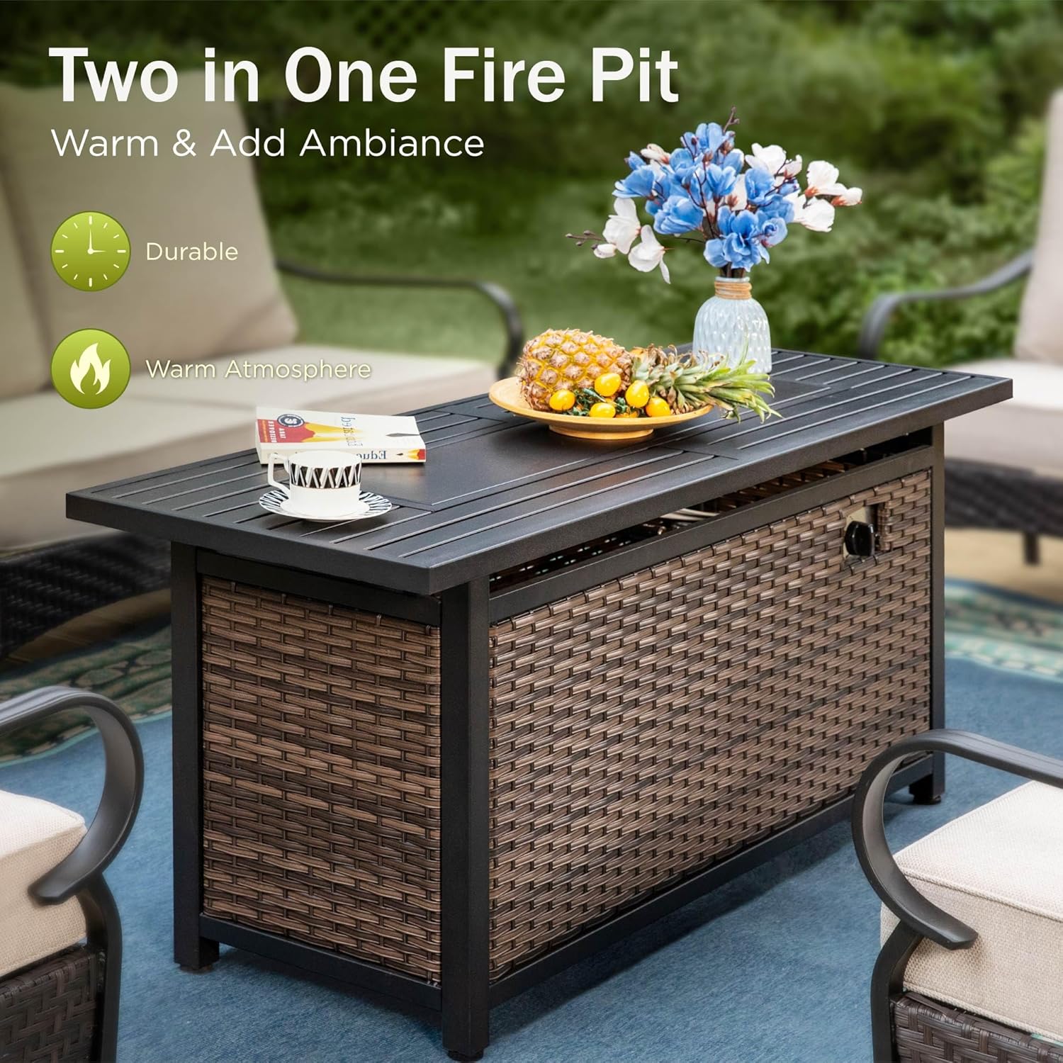 Step-by-step guide for PHI VILLA patio fire pit set best outdoor patio furniture with fire pit PHI VILLA wicker sofa set review should I buy PHI VILLA fire pit table outdoor conversation set fire pit pros cons patio furniture with fire pit worth buying - complete tutorial