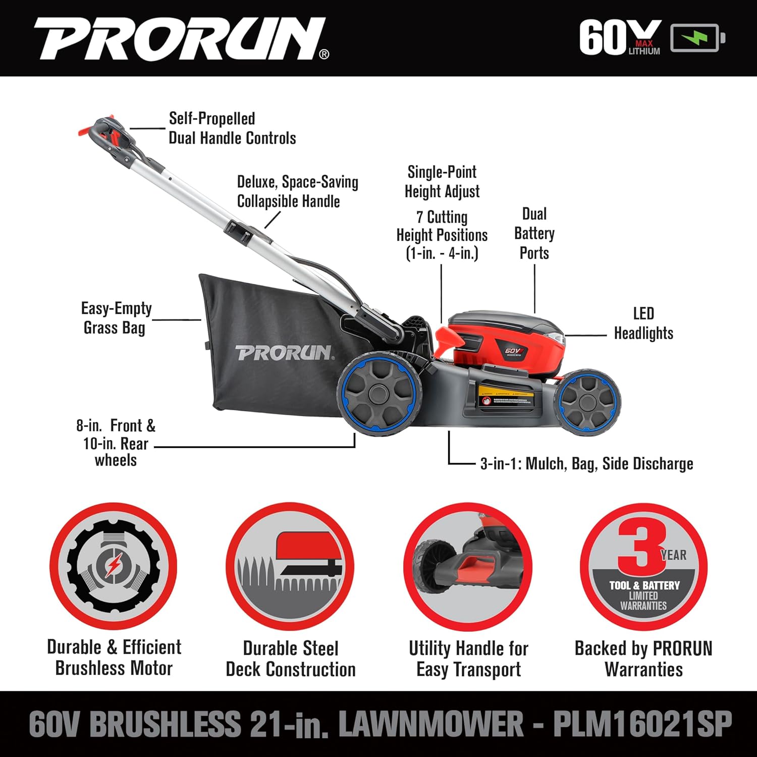 PRORUN 60V lawn mower worth it,should I buy PRORUN lawn mower,PRORUN PLM16021SP pros cons,best cordless self-propelled mower,PRORUN vs gas mower,60V battery mower for large lawn performance testing and real-world results