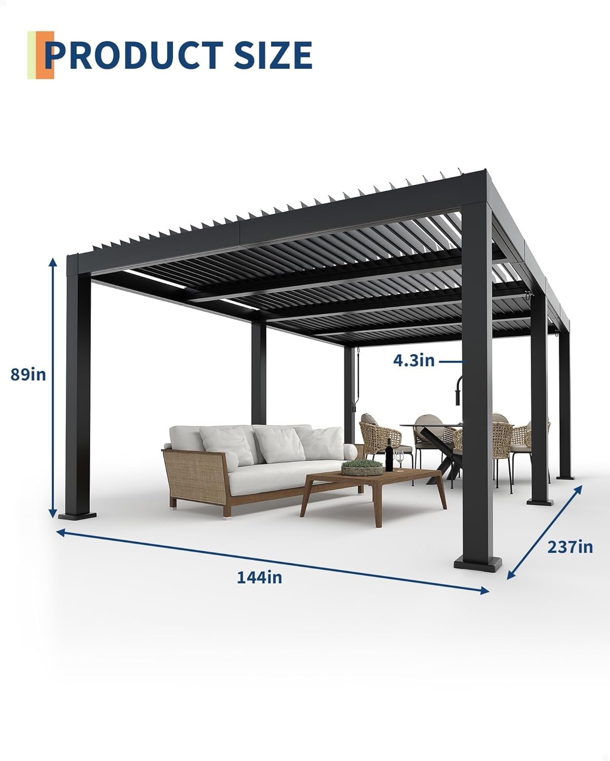 PeakPursuit louvered pergola worth it,should I buy a PeakPursuit pergola,PeakPursuit pergola pros cons,best louvered pergola for patio,PeakPursuit vs other pergolas,adjustable louvered roof honest unboxing and complete package contents