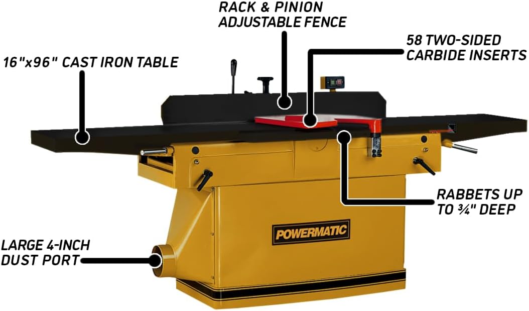 Powermatic PJ1696T worth it,should I buy Powermatic PJ1696T,Powermatic PJ1696T pros cons,Powermatic 16-inch jointer honest,best industrial jointer for woodworking,Powermatic ArmorGlide jointer buying guide unboxing and complete package contents