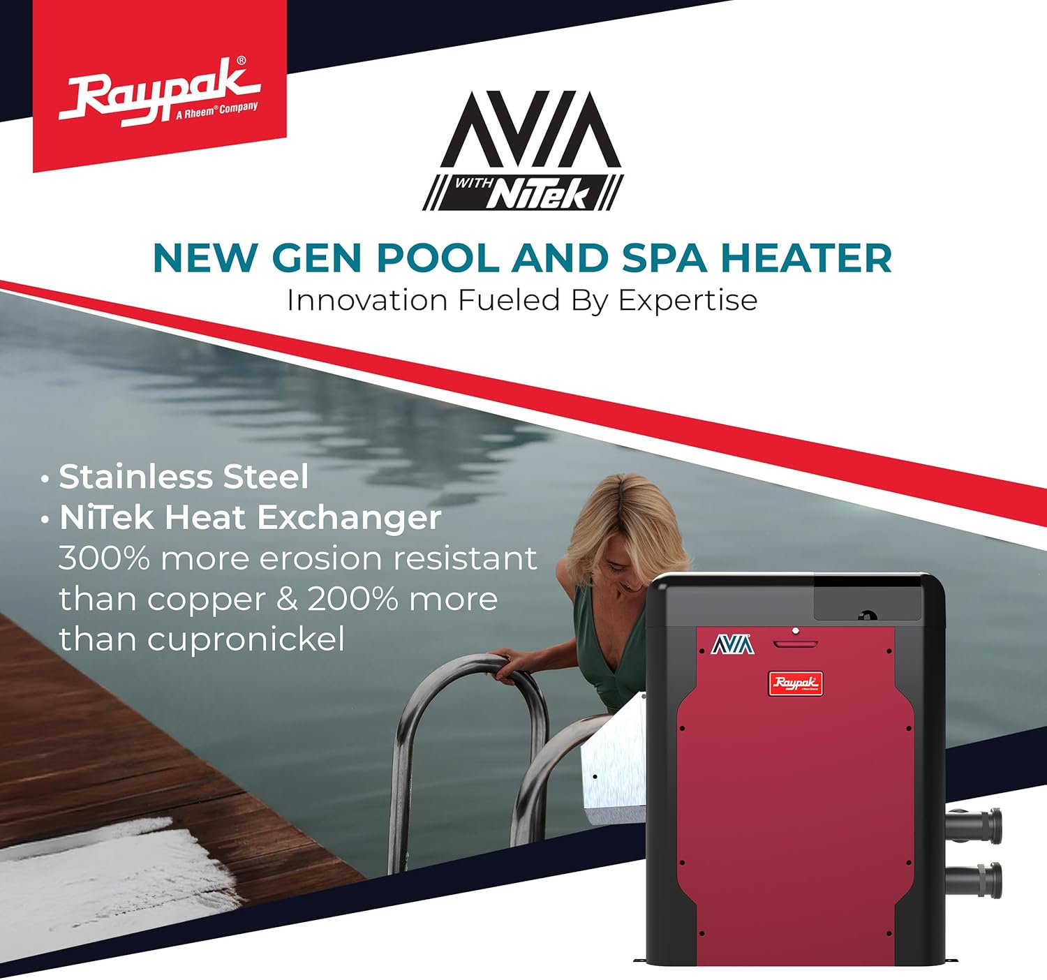 Raypak Avia 400K BTU pool heater worth it,Raypak Avia 400K BTU pros cons,best gas pool heater for inground pools,Raypak Avia NiTek heat exchanger,should I buy a Raypak Avia heater,Raypak Avia 400K BTU vs alternatives unboxing and complete package contents