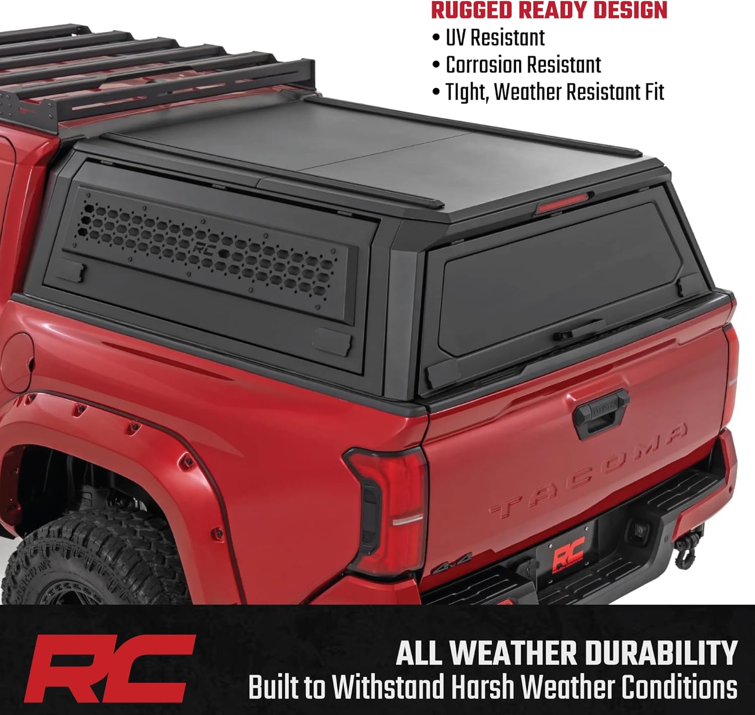 Rough Country Tacoma bed cap worth it,should I buy Rough Country bed cap,Rough Country vs ARE topper,Rough Country modular topper pros cons,best truck bed cap for Tacoma,Rough Country gullwing doors worth buying unboxing and complete package contents
