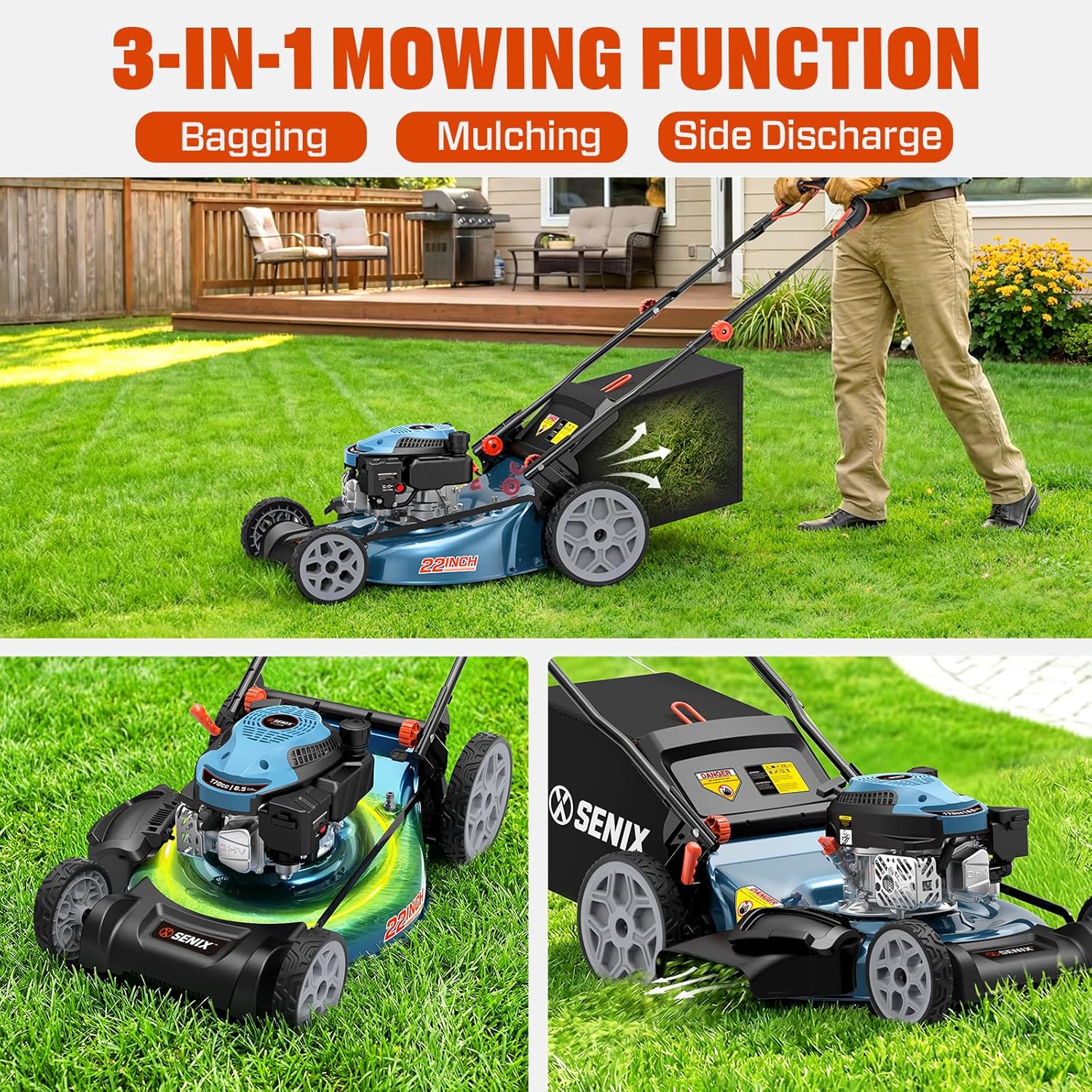 SENIX 22-inch gas mower worth it,SENIX 22-inch mower pros cons,best gas mower for large yard,SENIX 201cc mower honest,should I buy a SENIX lawn mower,SENIX vs other gas mowers performance testing and real-world results