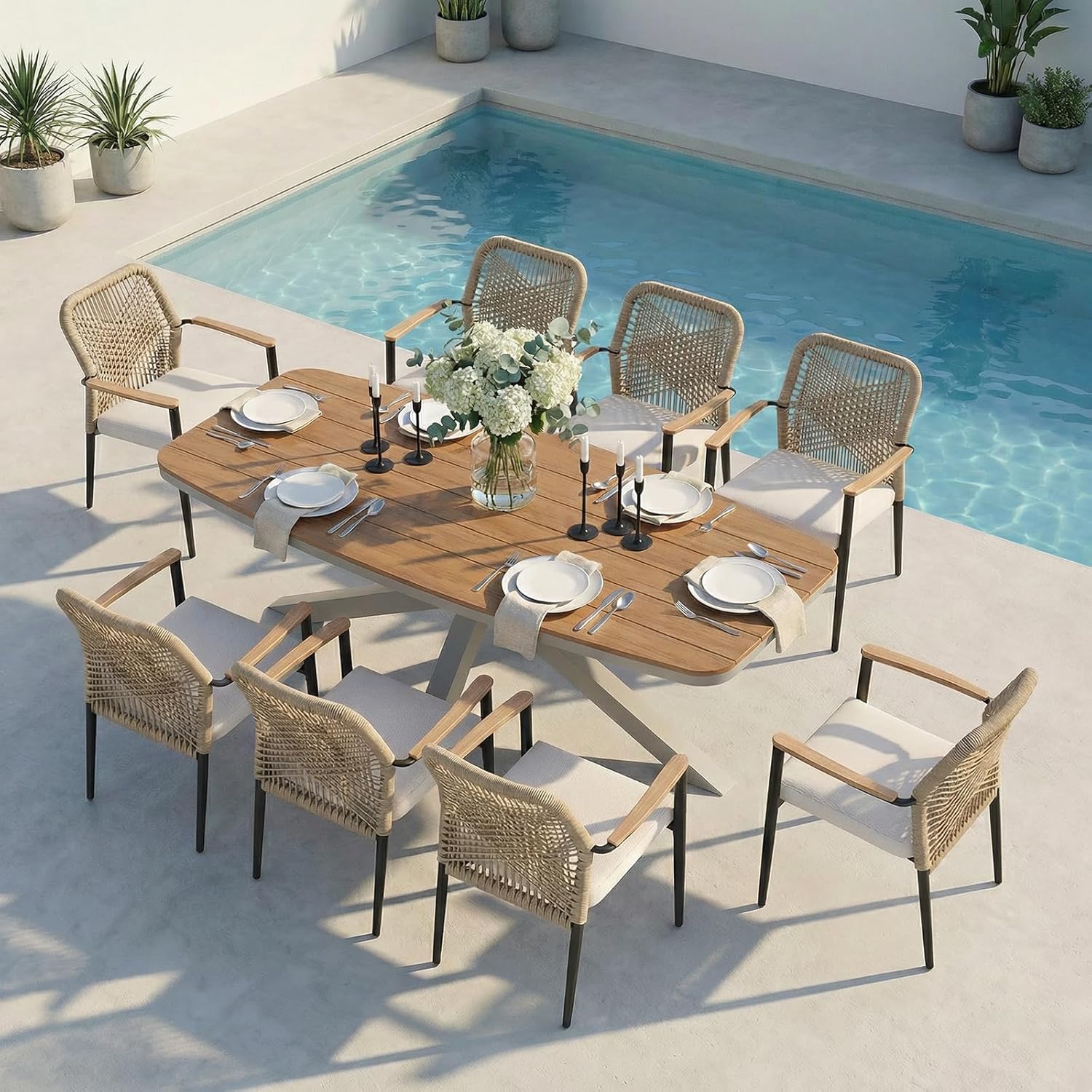 Image 1 of SUNSITT 9 piece patio dining set