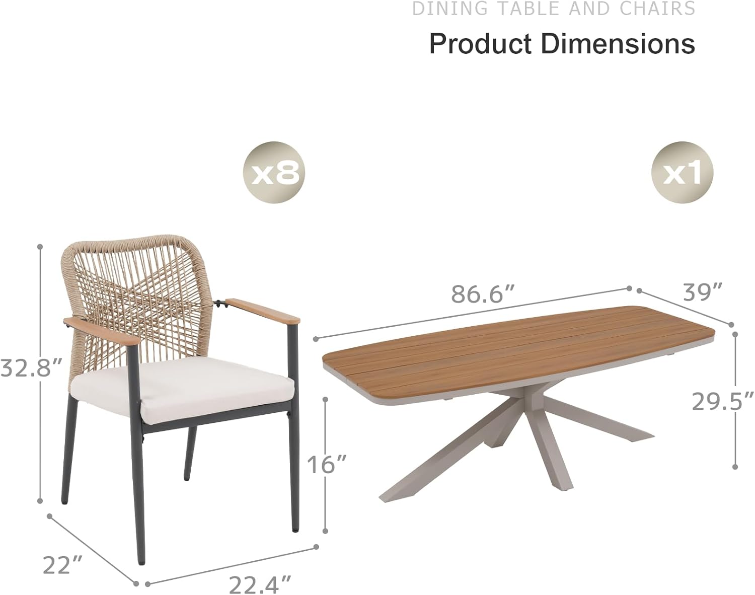 SUNSITT 9 piece patio dining set unboxing and complete package contents
