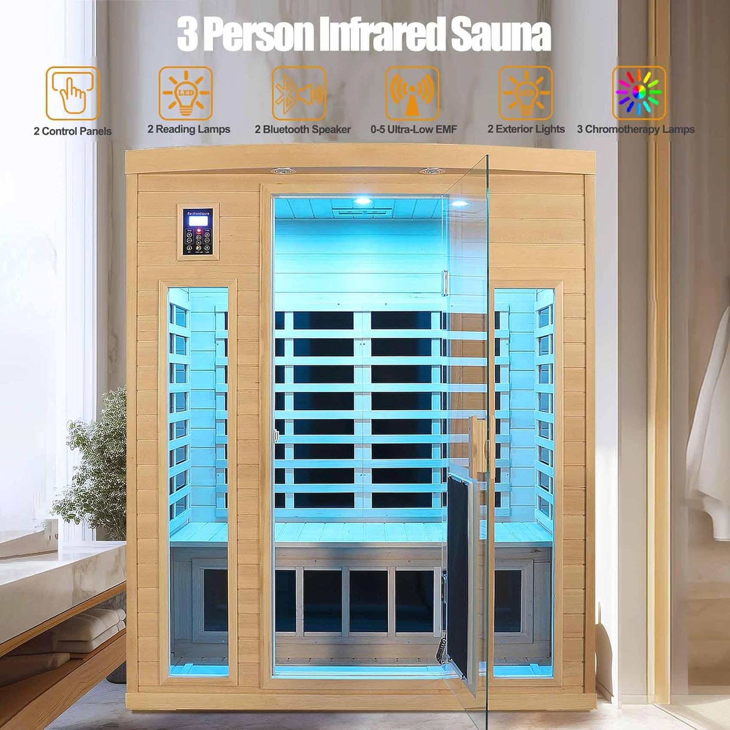 SalusHEAT 3 person infrared sauna,best infrared sauna for home,low EMF sauna benefits,SalusHEAT sauna pros cons,3 person sauna worth buying,far infrared sauna for muscle relief unboxing and complete package contents