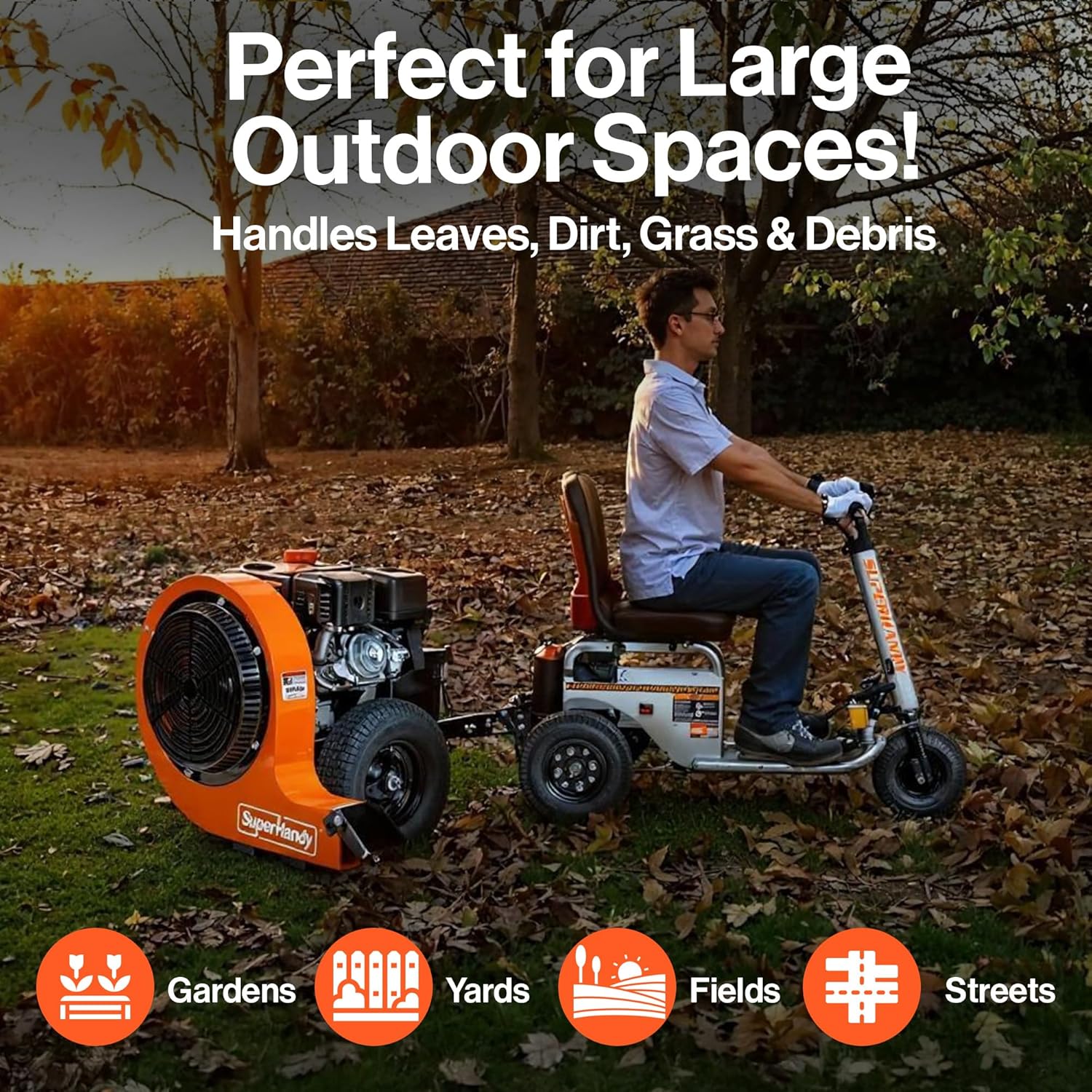 SuperHandy tow behind leaf blower worth it,SuperHandy leaf blower pros cons,best tow behind leaf blowers for acreage,should I buy SuperHandy leaf blower,SuperHandy vs other tow behind blowers,high CFM tow behind leaf blower for large property unboxing and complete package contents