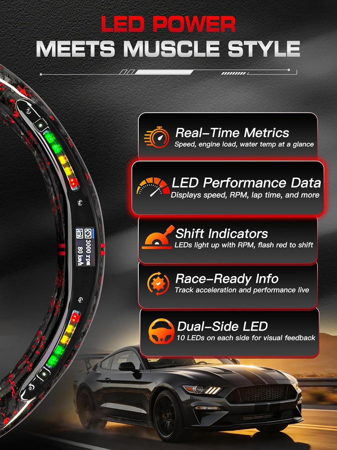 TESFEEL LED steering wheel worth it,should I buy TESFEEL LED steering wheel,TESFEEL LED wheel pros cons,best LED steering wheel for Mustang,TESFEEL vs other steering wheels,LED steering wheel for Mustang GT performance testing and real-world results