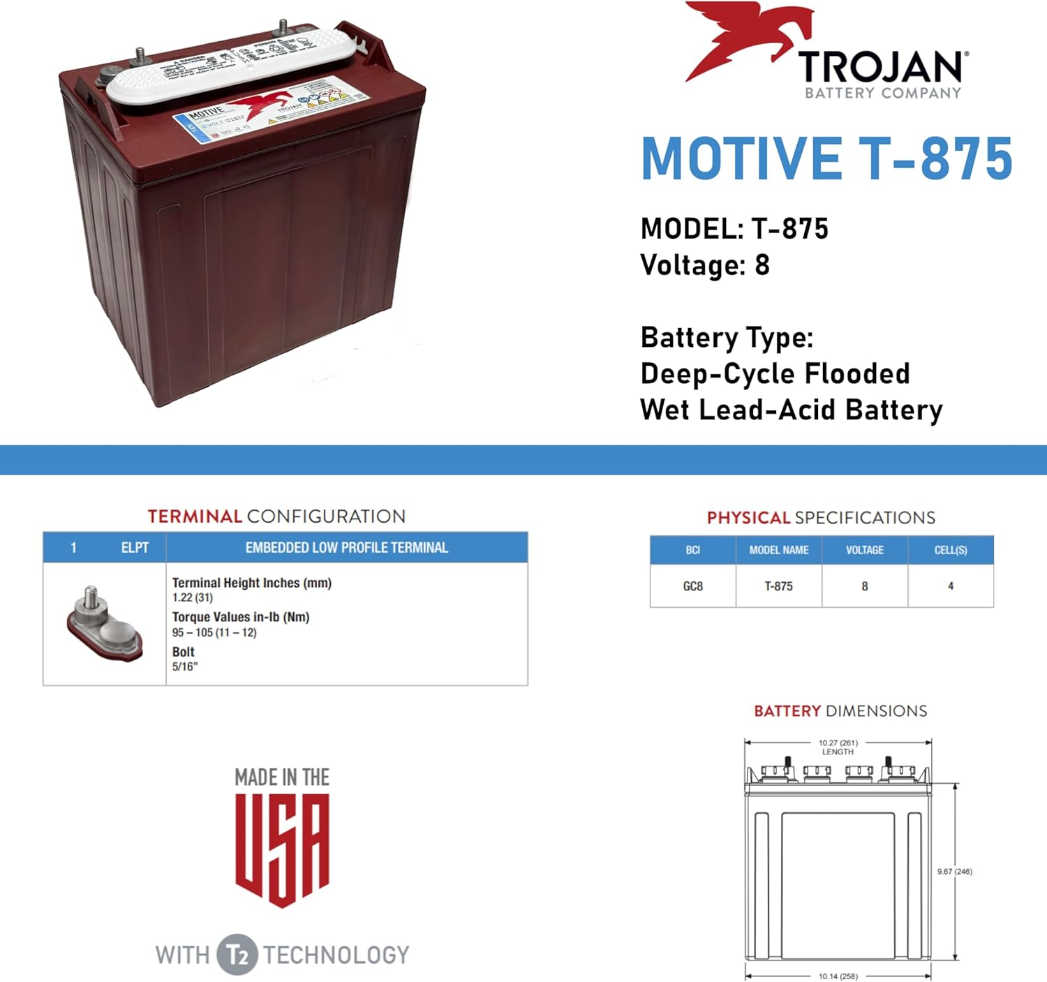 Trojan T-875 battery worth buying,should I buy Trojan T-875,Trojan T-875 pros cons,best 8V deep cycle battery for golf cart,Trojan T-875 vs alternatives,Trojan T-875 battery honest opinion unboxing and complete package contents